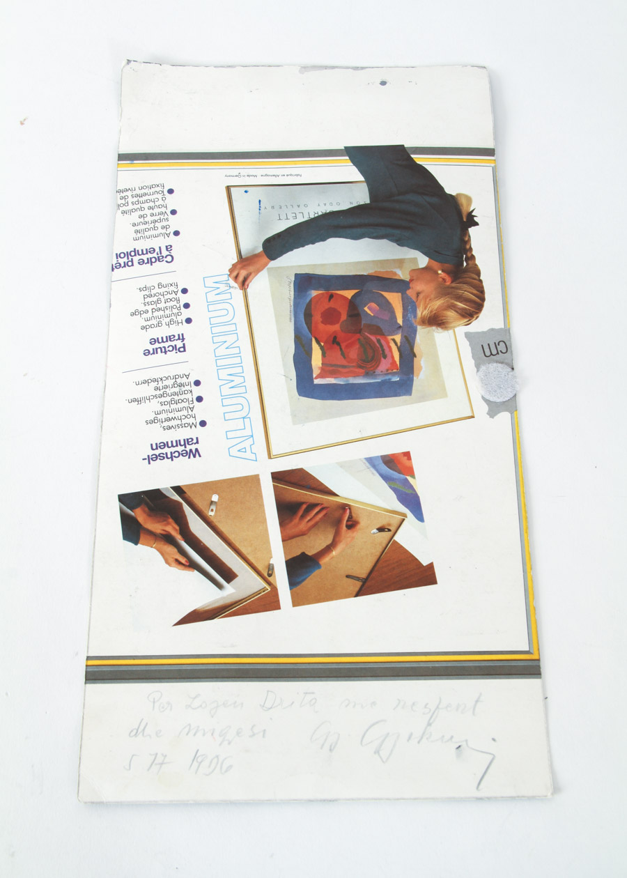 Gjelosh Gjokaj Painting on Paper with Book "Maestro: Gjelosh Gjokaj"