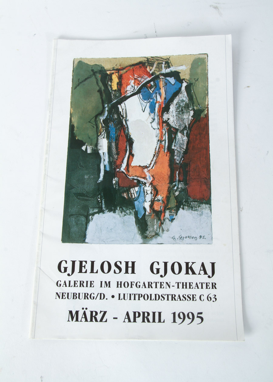 Gjelosh Gjokaj Painting on Paper with Book "Maestro: Gjelosh Gjokaj"