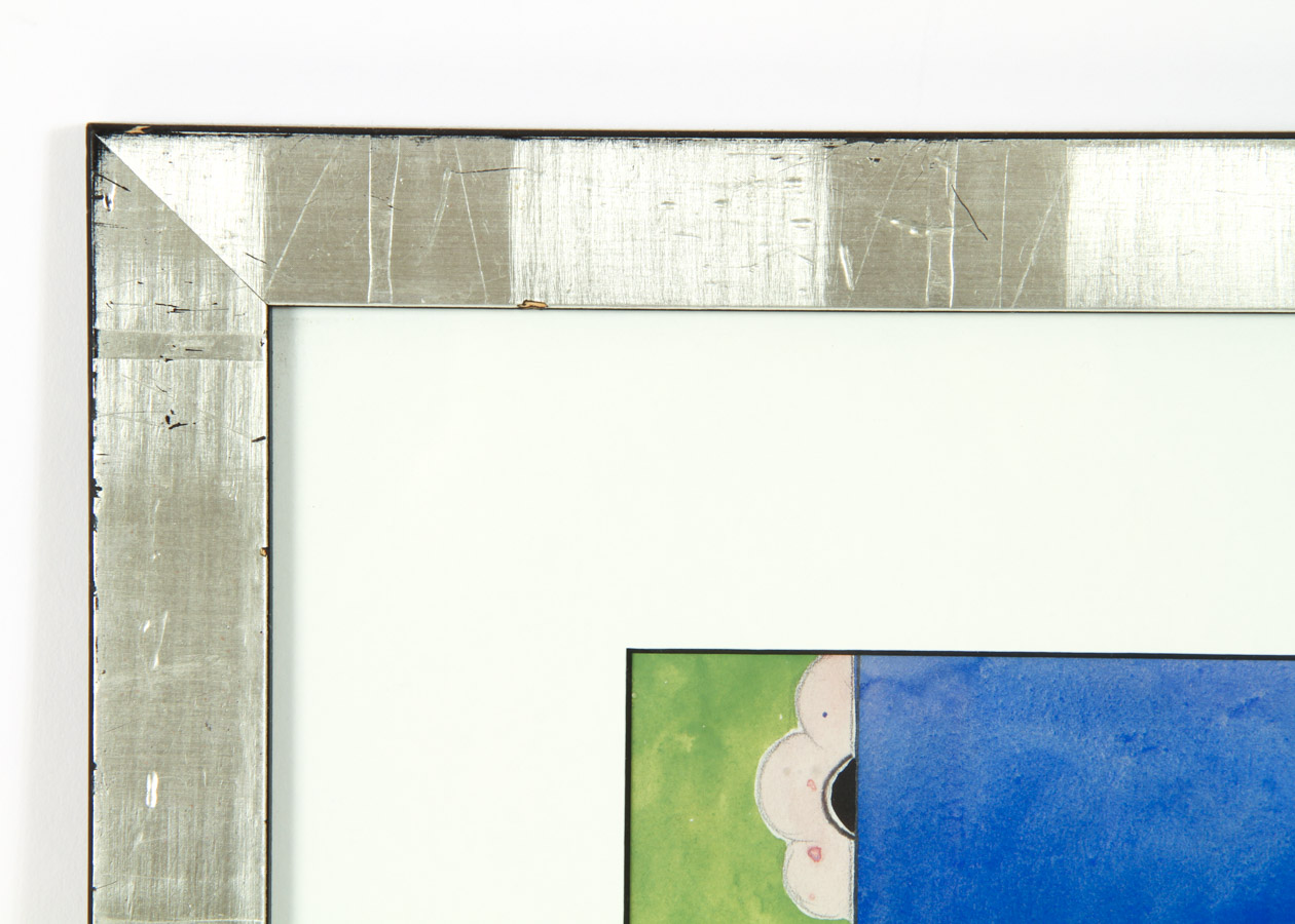 Gill Art Deco Style Watercolor, Pen and Pencil Drawing