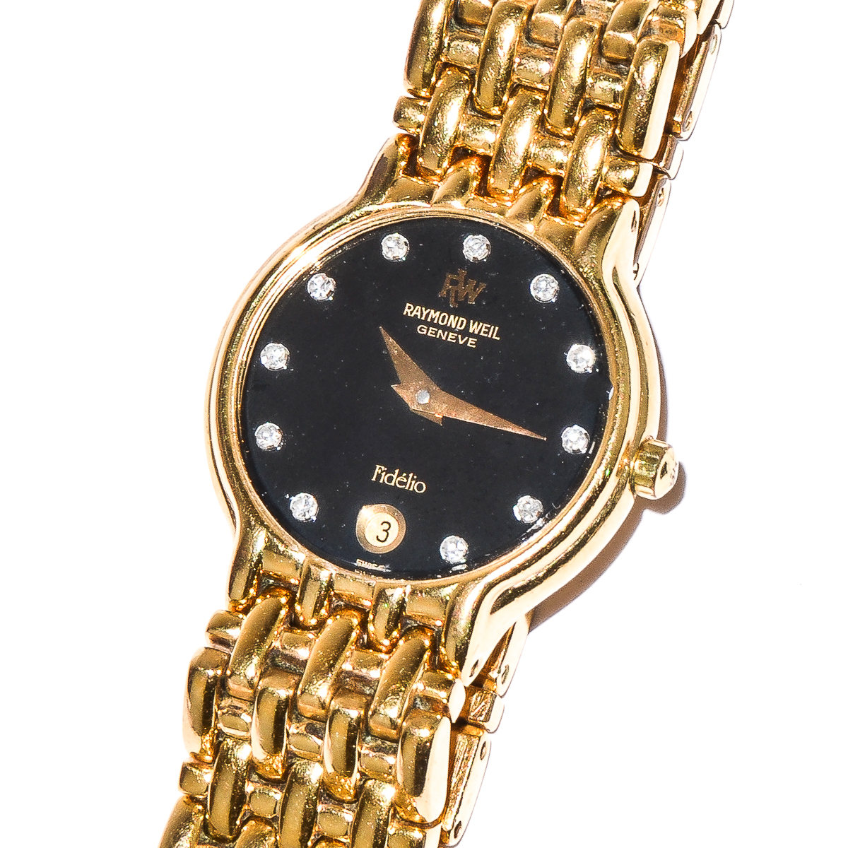 Women's Raymond Weil Geneve Fidélio Diamond and 18K Gold Electroplated Watch