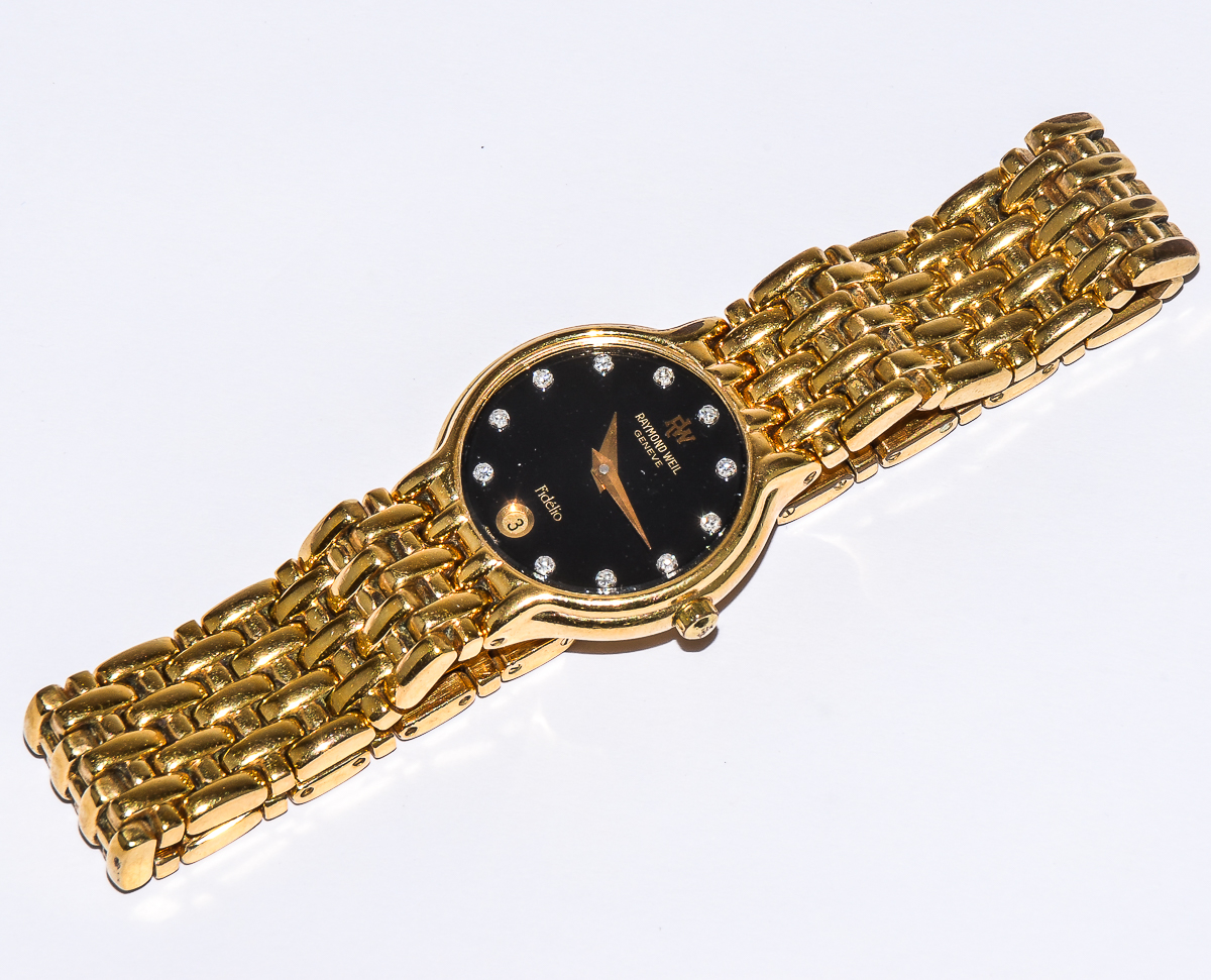 Women's Raymond Weil Geneve Fidélio Diamond and 18K Gold Electroplated Watch