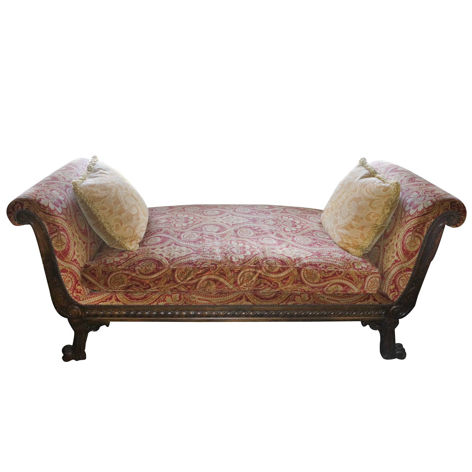 Victorian Influenced Double Arm Chaise Lounge