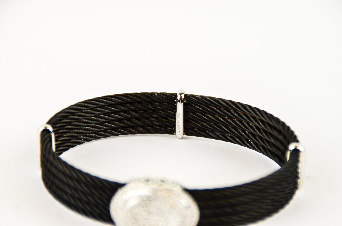 Alor 18K White Gold and 1.75 CTW Diamond Cable Bracelet