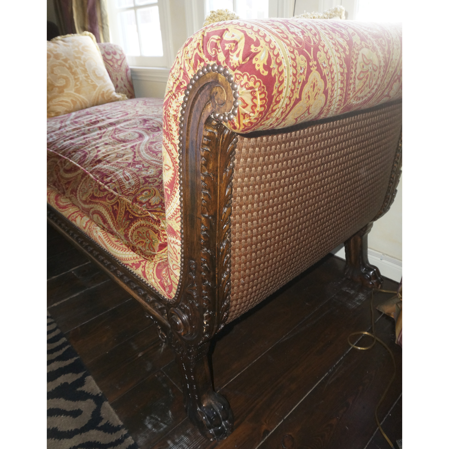 Victorian Influenced Double Arm Chaise Lounge