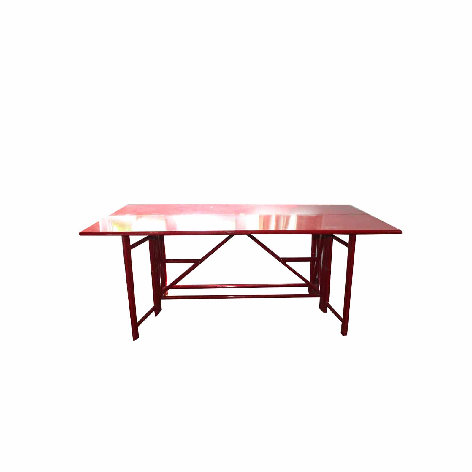 Red Lacquered Gate Leg Table