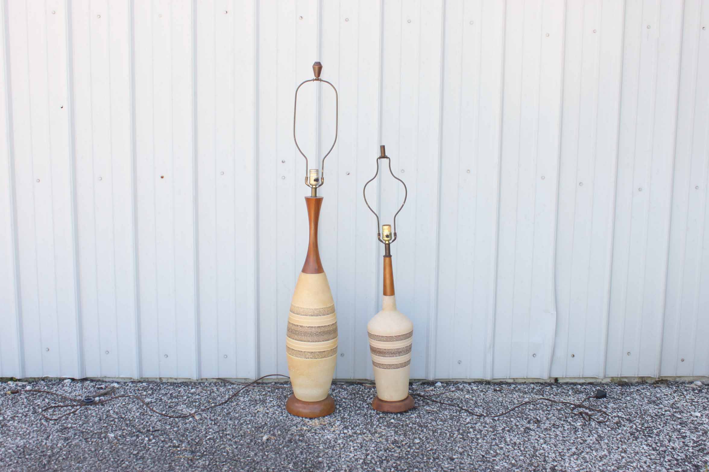 Two Mid Century Modern Table Lamps