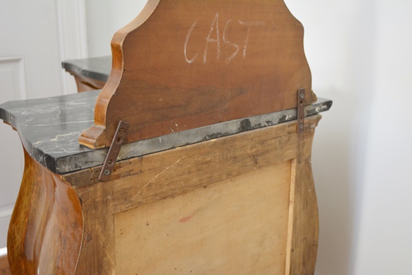 Pair of Antique Italian Louis XV Style Bombe End Tables