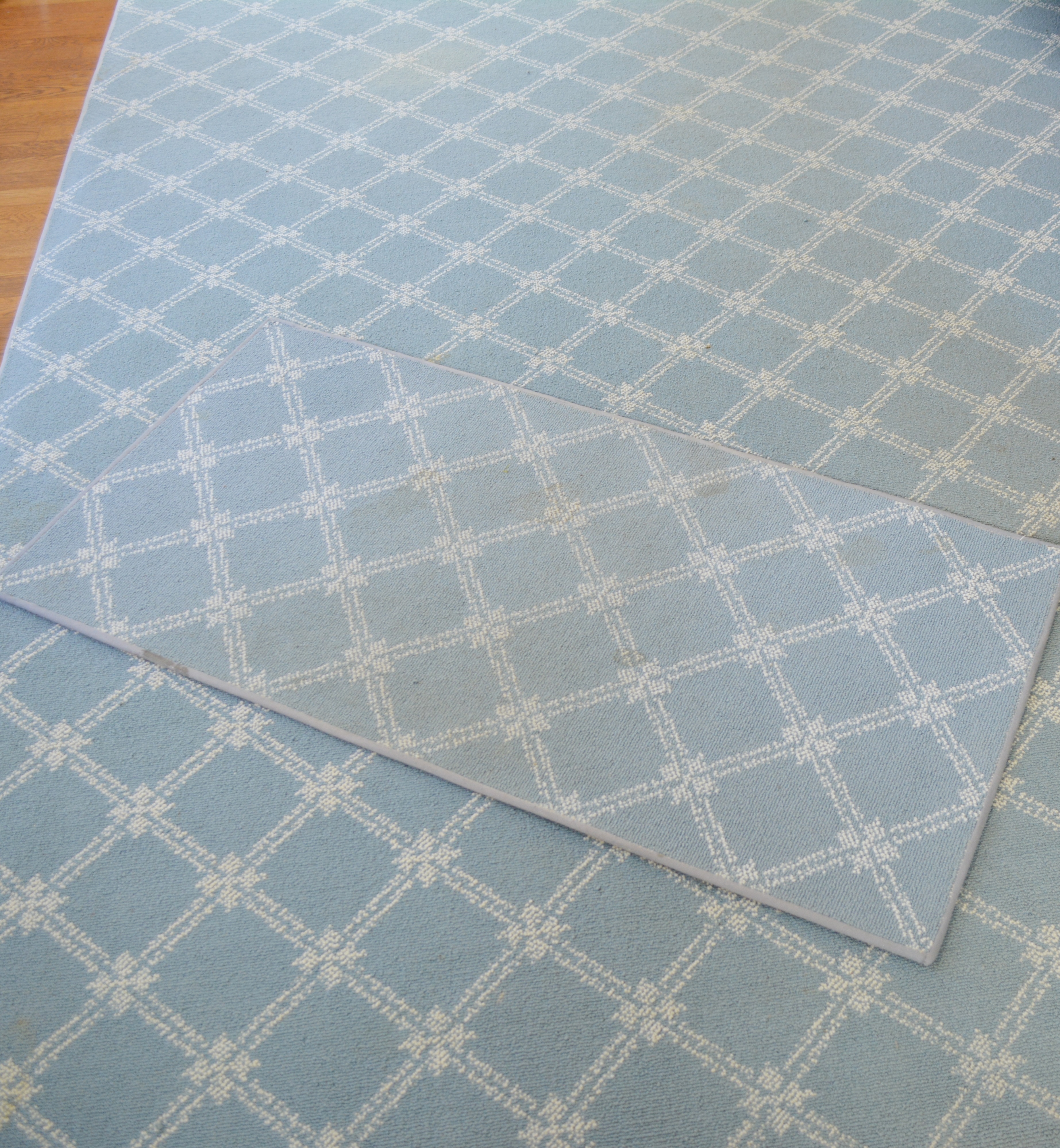 Matching Machine Made Area Rug and Door Mats