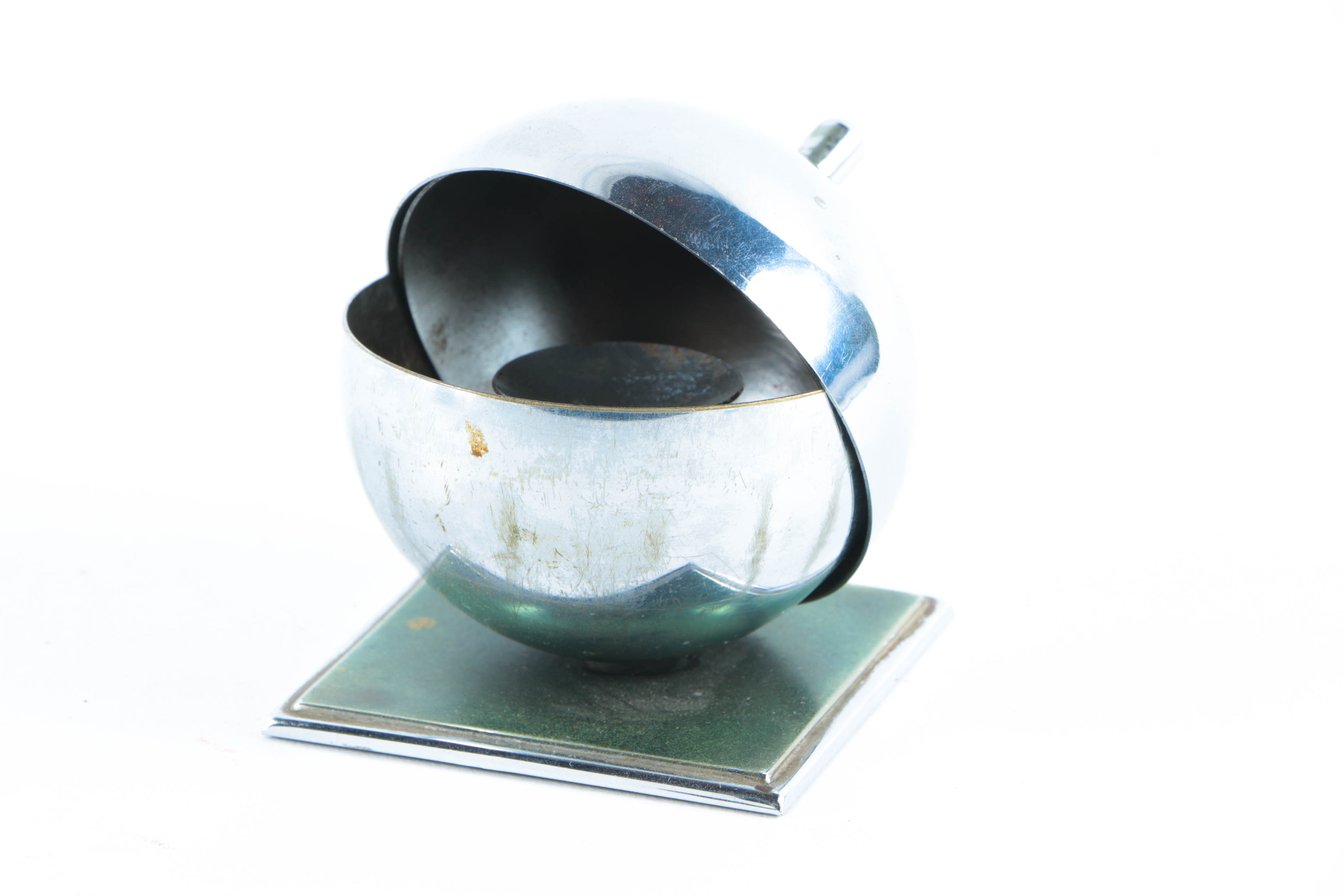 Vintage Table Cigarette Lighter and Chrome Ashtray