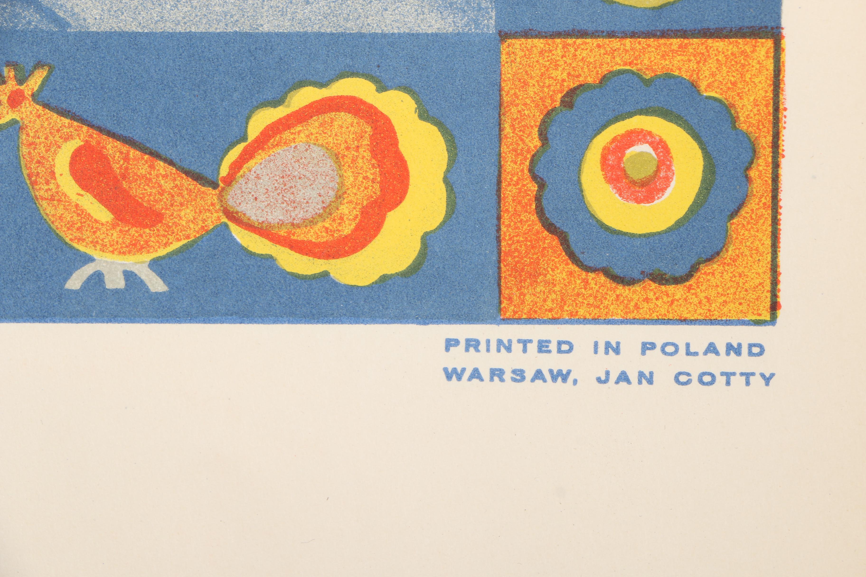 Early 20th Century Marja Werten Colorful Polish Lithographs