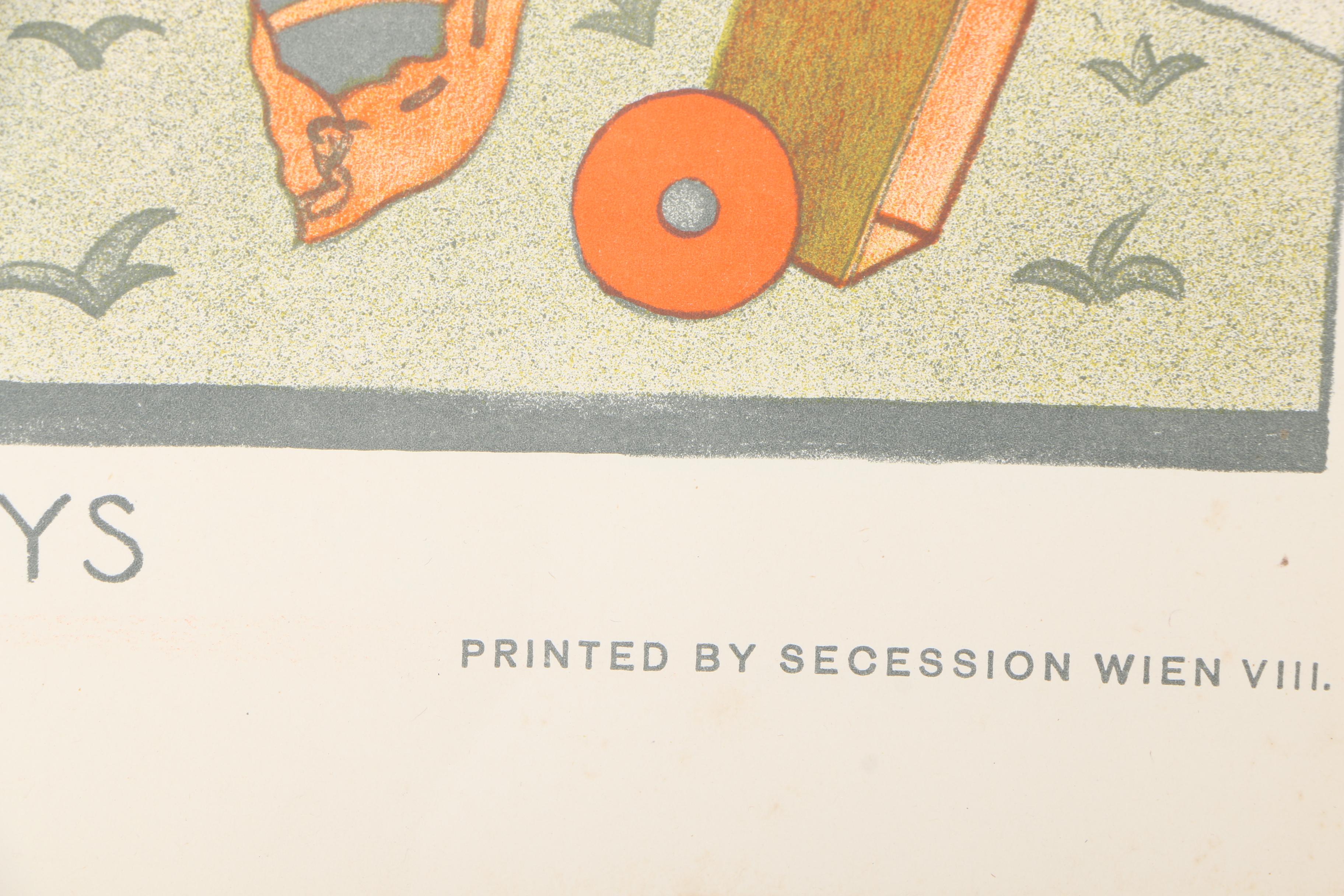 Early 20th Century Marja Werten Colorful Polish Lithographs