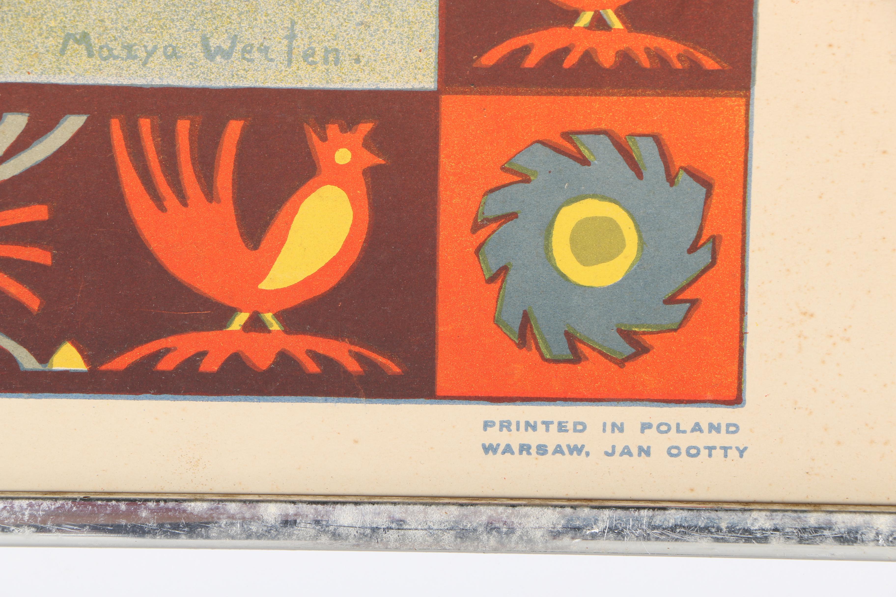 Early 20th Century Marja Werten Colorful Polish Lithographs
