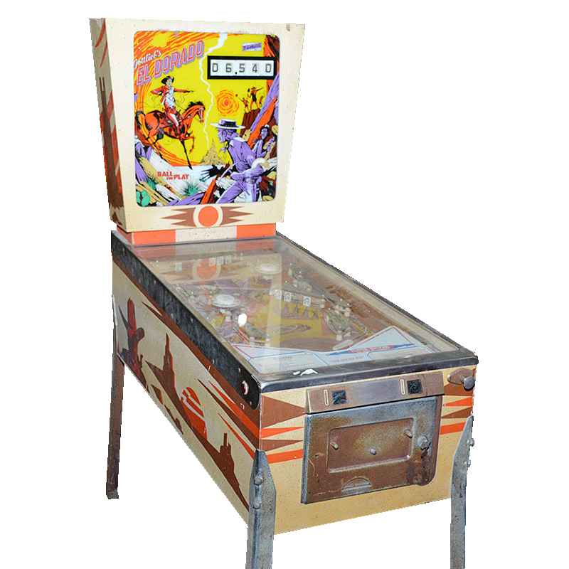 Vintage Gottlieb "El Dorado" Cowboy Theme Pinball Machine