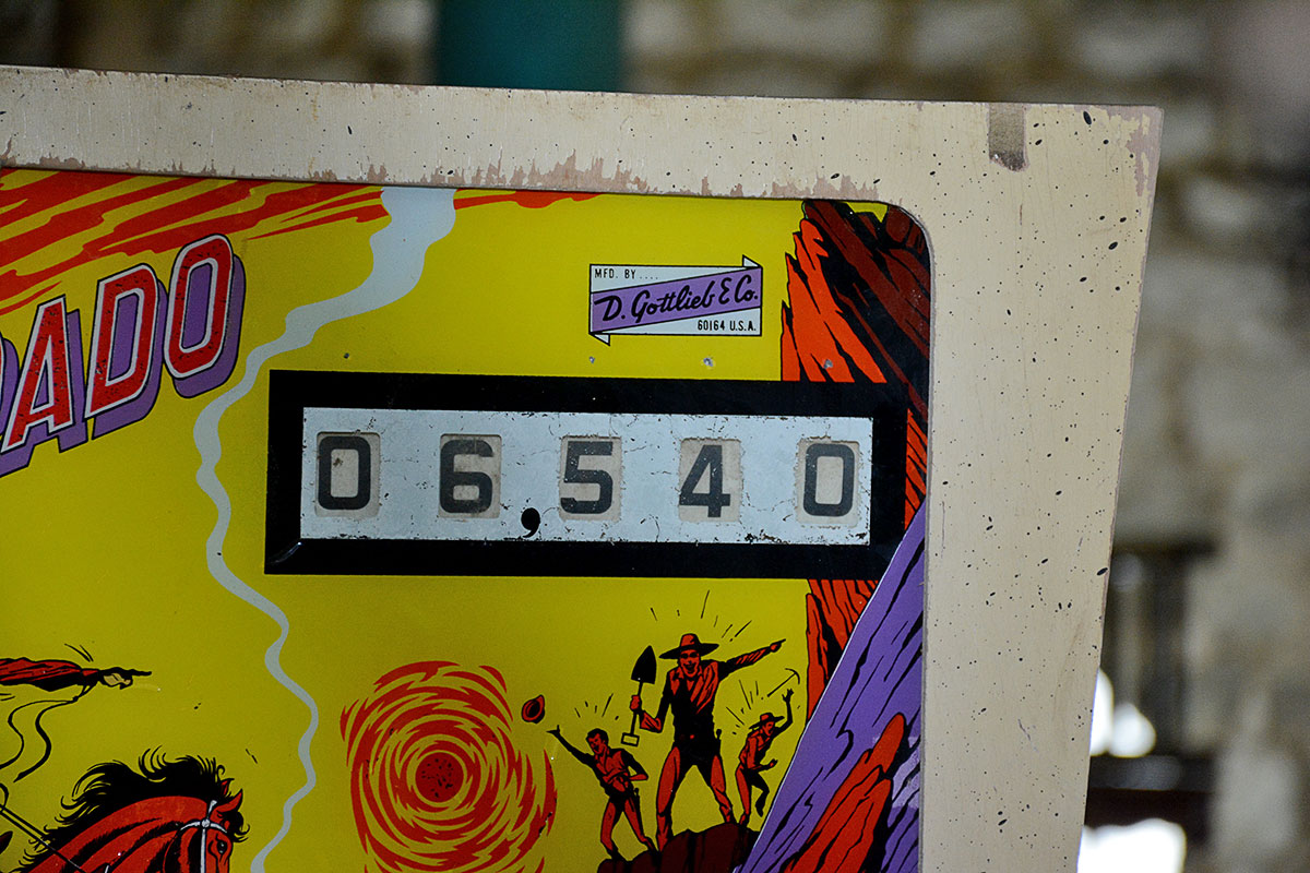 Vintage Gottlieb "El Dorado" Cowboy Theme Pinball Machine