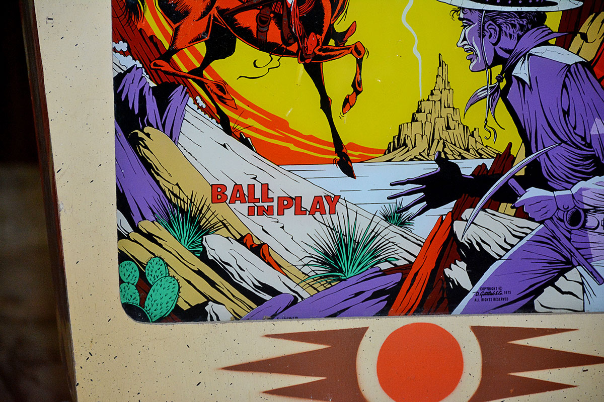 Vintage Gottlieb "El Dorado" Cowboy Theme Pinball Machine