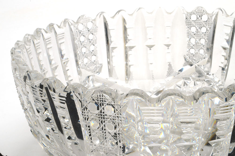 Brilliant Cut Glass Serving Bowl