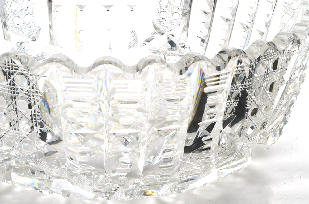 Brilliant Cut Glass Serving Bowl