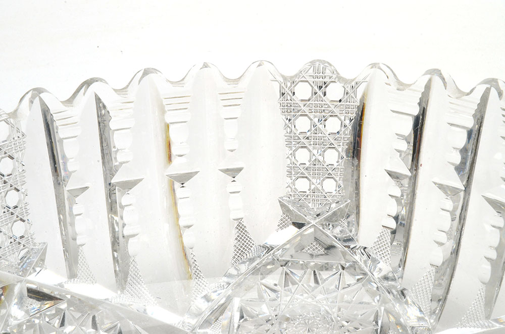 Brilliant Cut Glass Serving Bowl