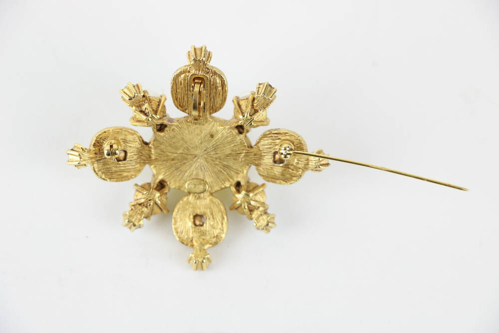 Gold Tone Costume Jewelry Including Ben-Amun, Miriam Haskell, and Yosca