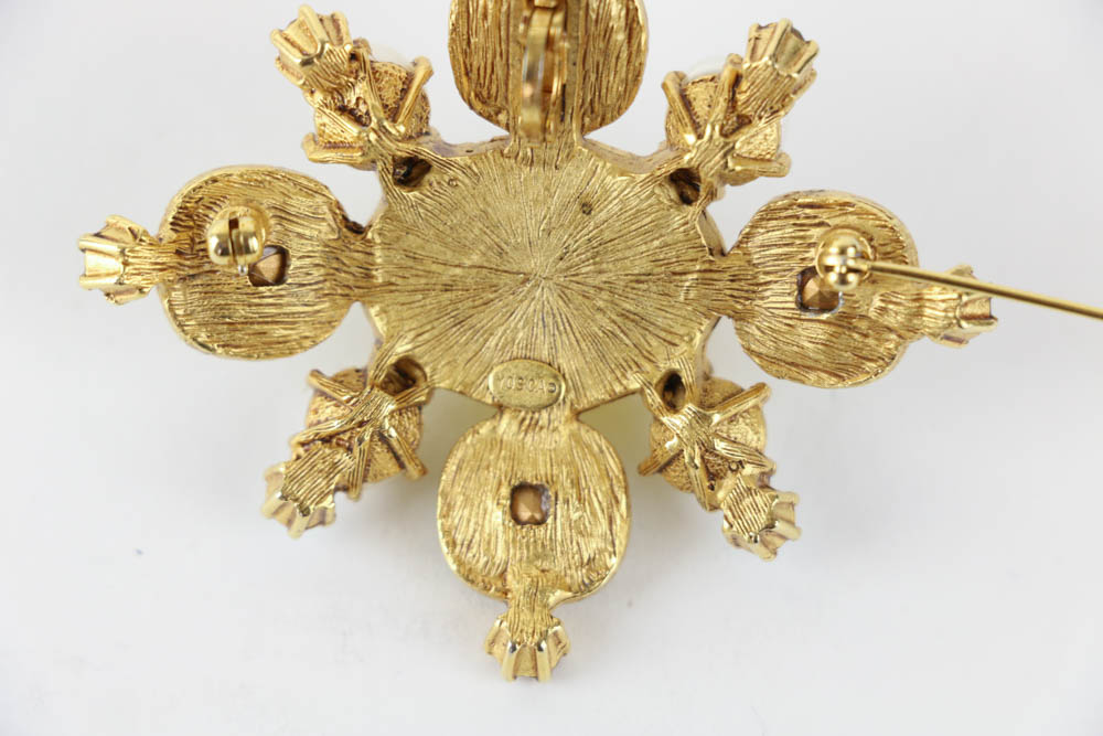 Gold Tone Costume Jewelry Including Ben-Amun, Miriam Haskell, and Yosca