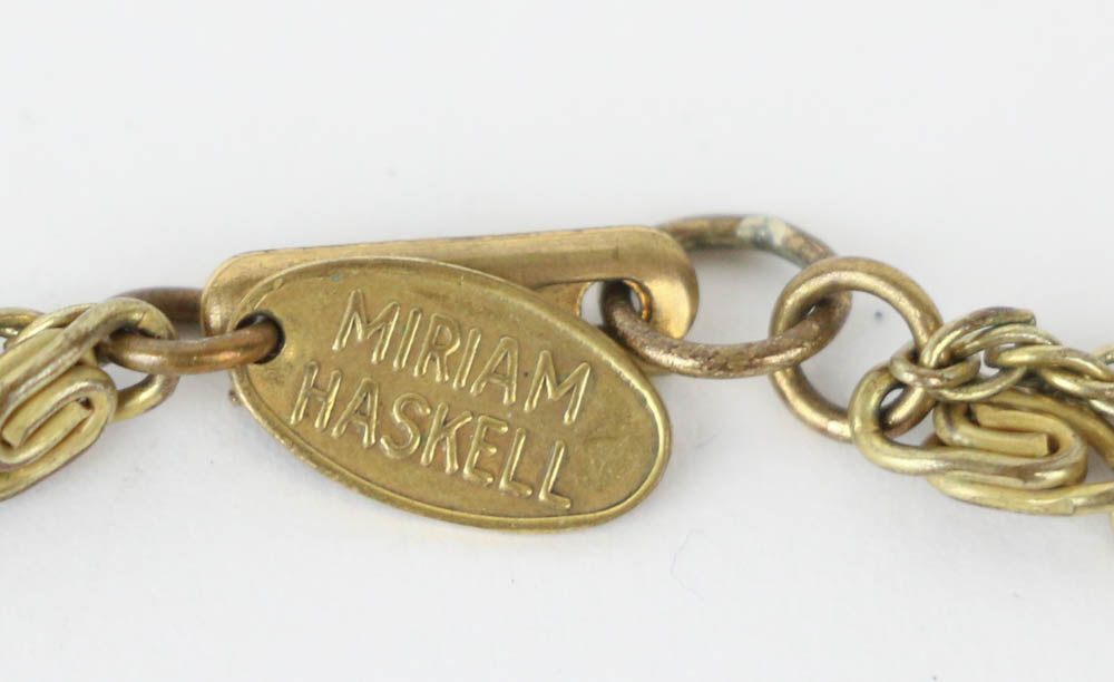 Gold Tone Costume Jewelry Including Ben-Amun, Miriam Haskell, and Yosca