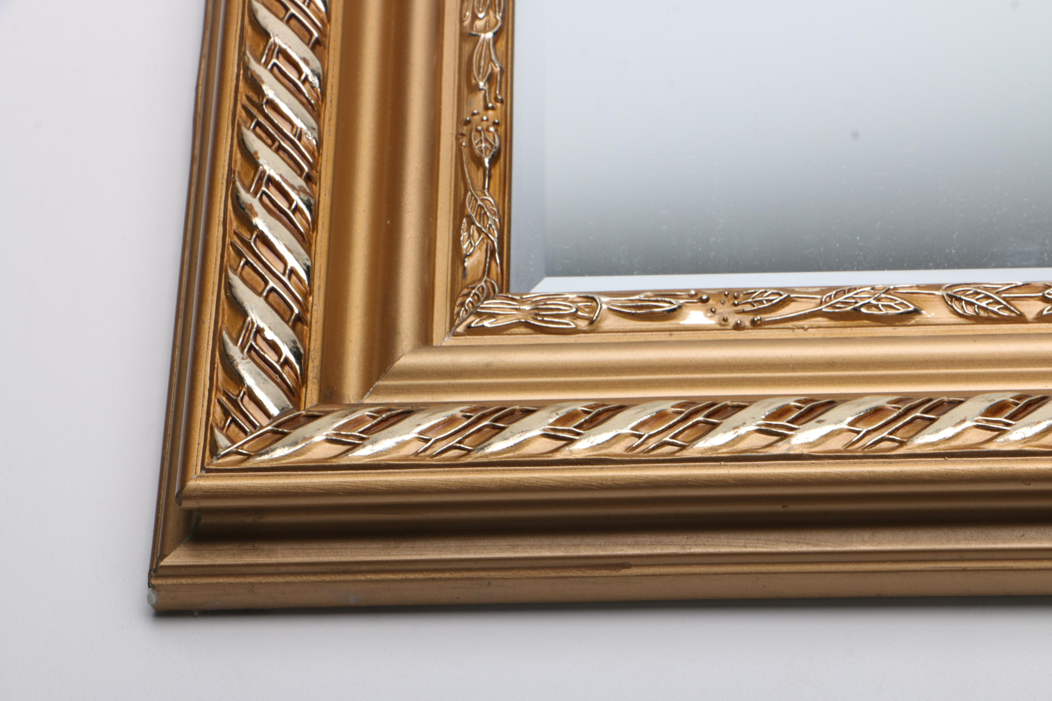 Gold Tone Framed Mirror