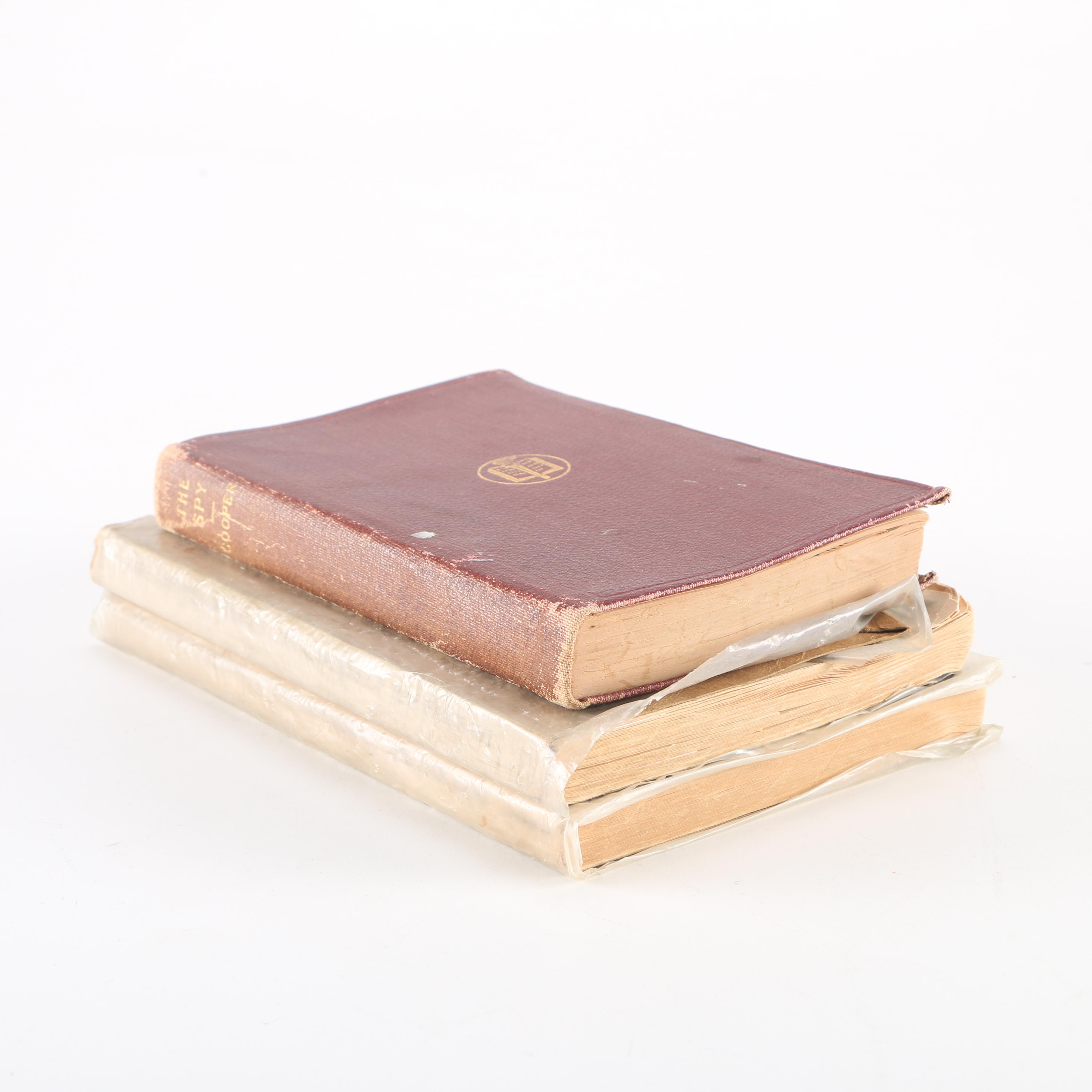 Vintage East Asian Spirituality Books and "The Spy" by James Fenimore