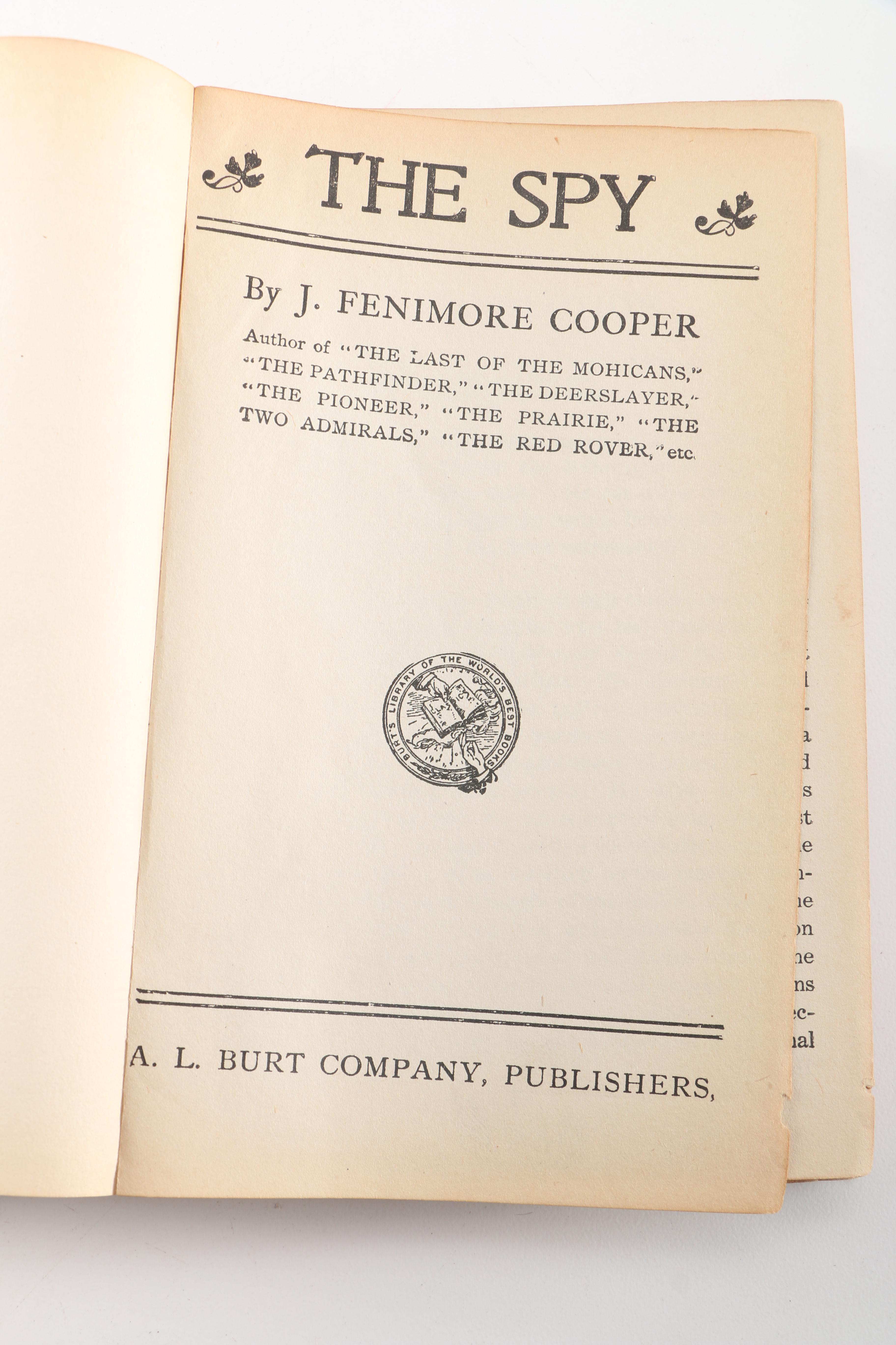 Vintage East Asian Spirituality Books and "The Spy" by James Fenimore