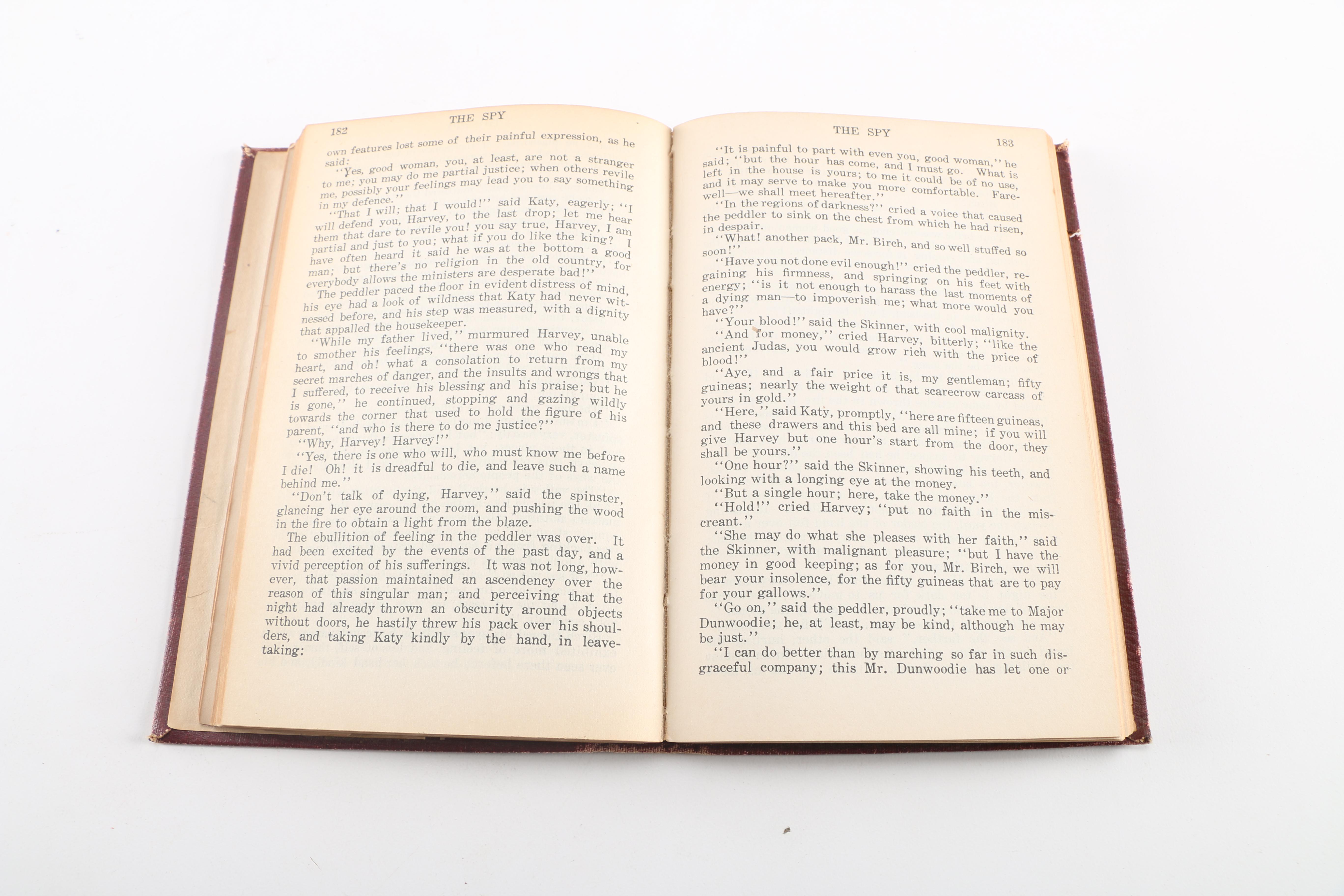 Vintage East Asian Spirituality Books and "The Spy" by James Fenimore