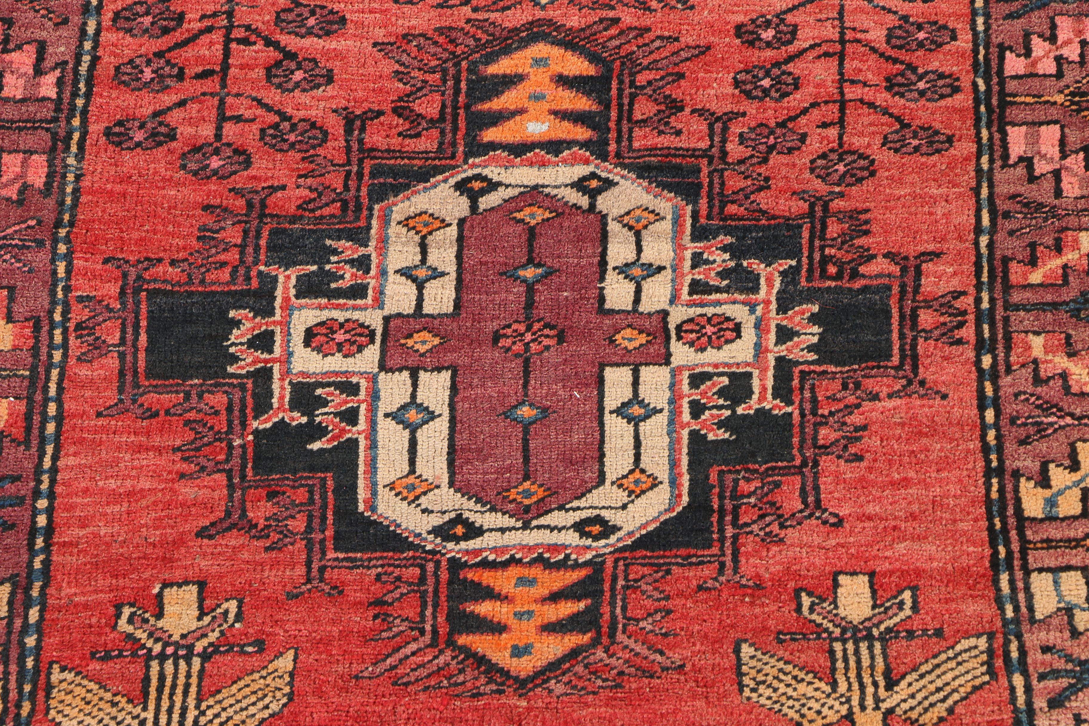 Hand-Knotted Caucasian Pictorial Runner