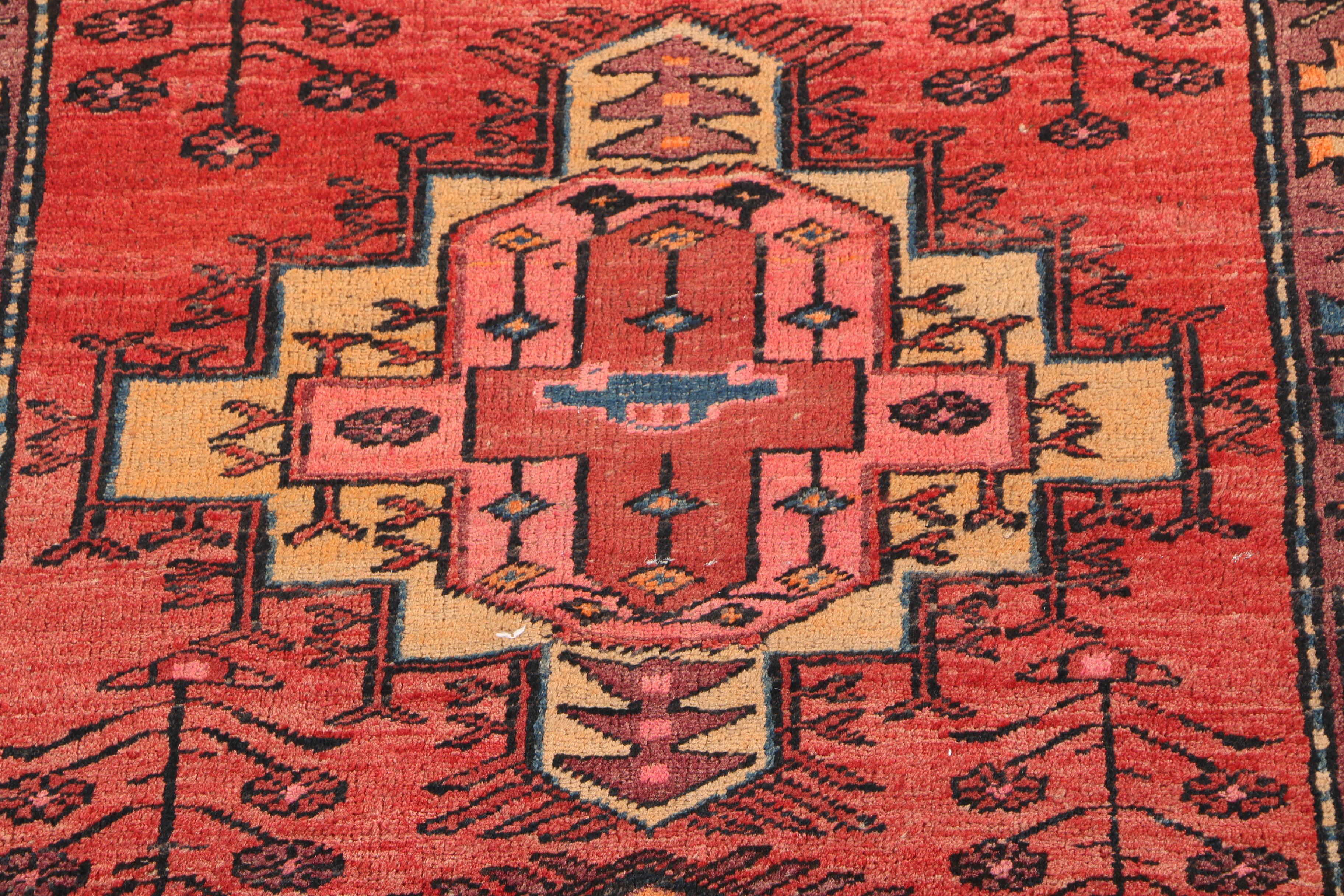 Hand-Knotted Caucasian Pictorial Runner