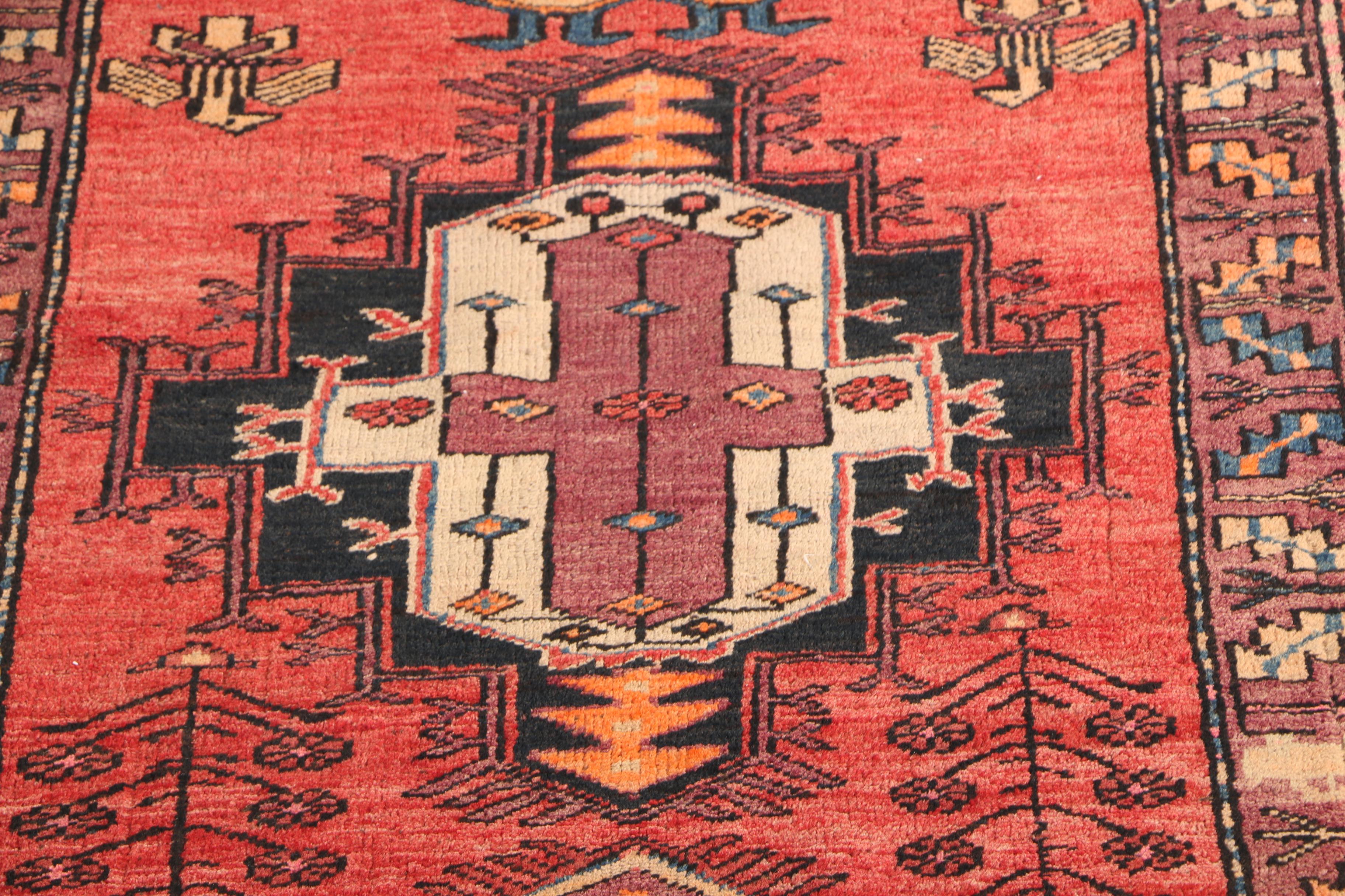 Hand-Knotted Caucasian Pictorial Runner