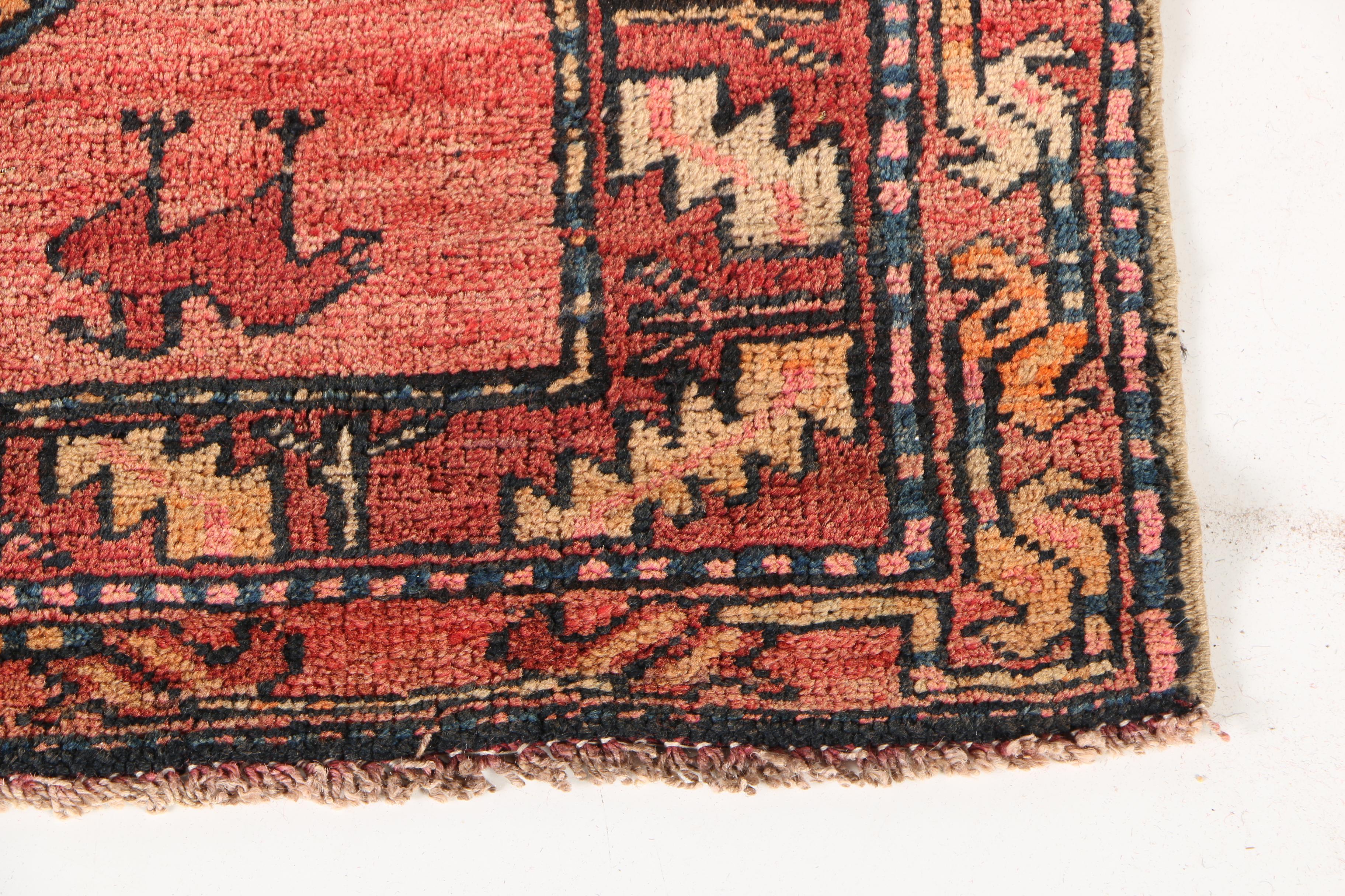 Hand-Knotted Caucasian Pictorial Runner