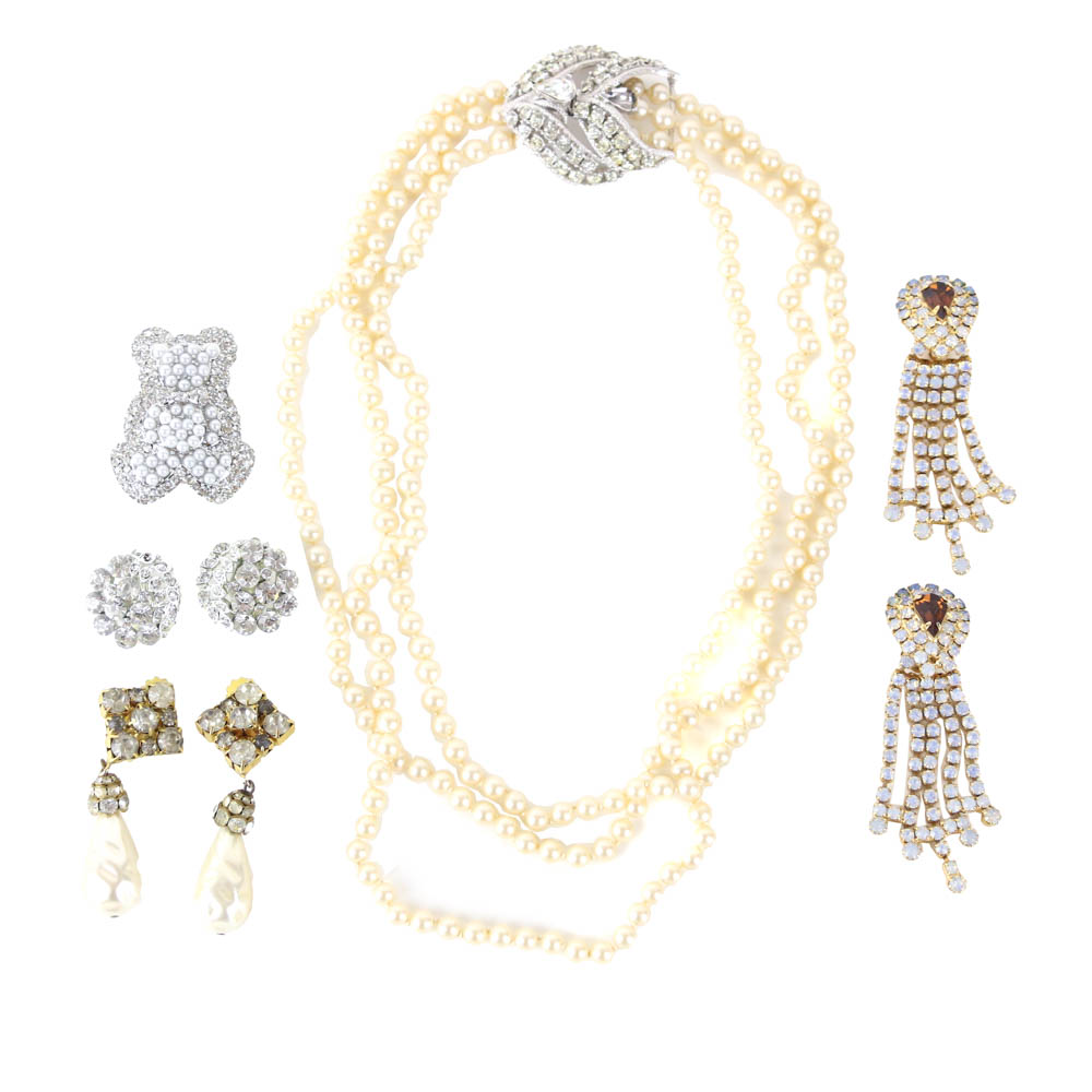 Vintage Rhinestone Costume Jewelry