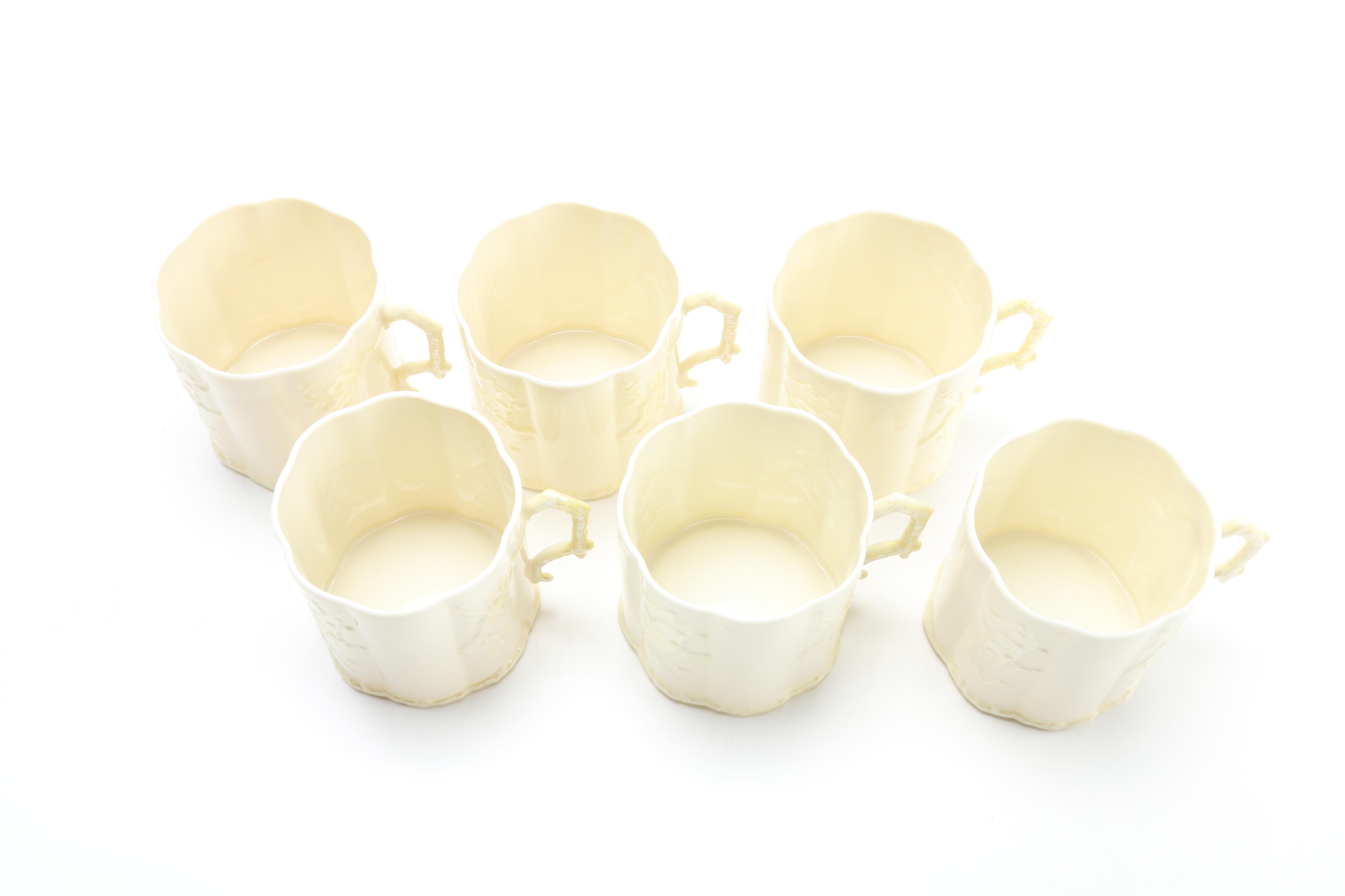 Belleek "Thorn" Porcelain Mugs