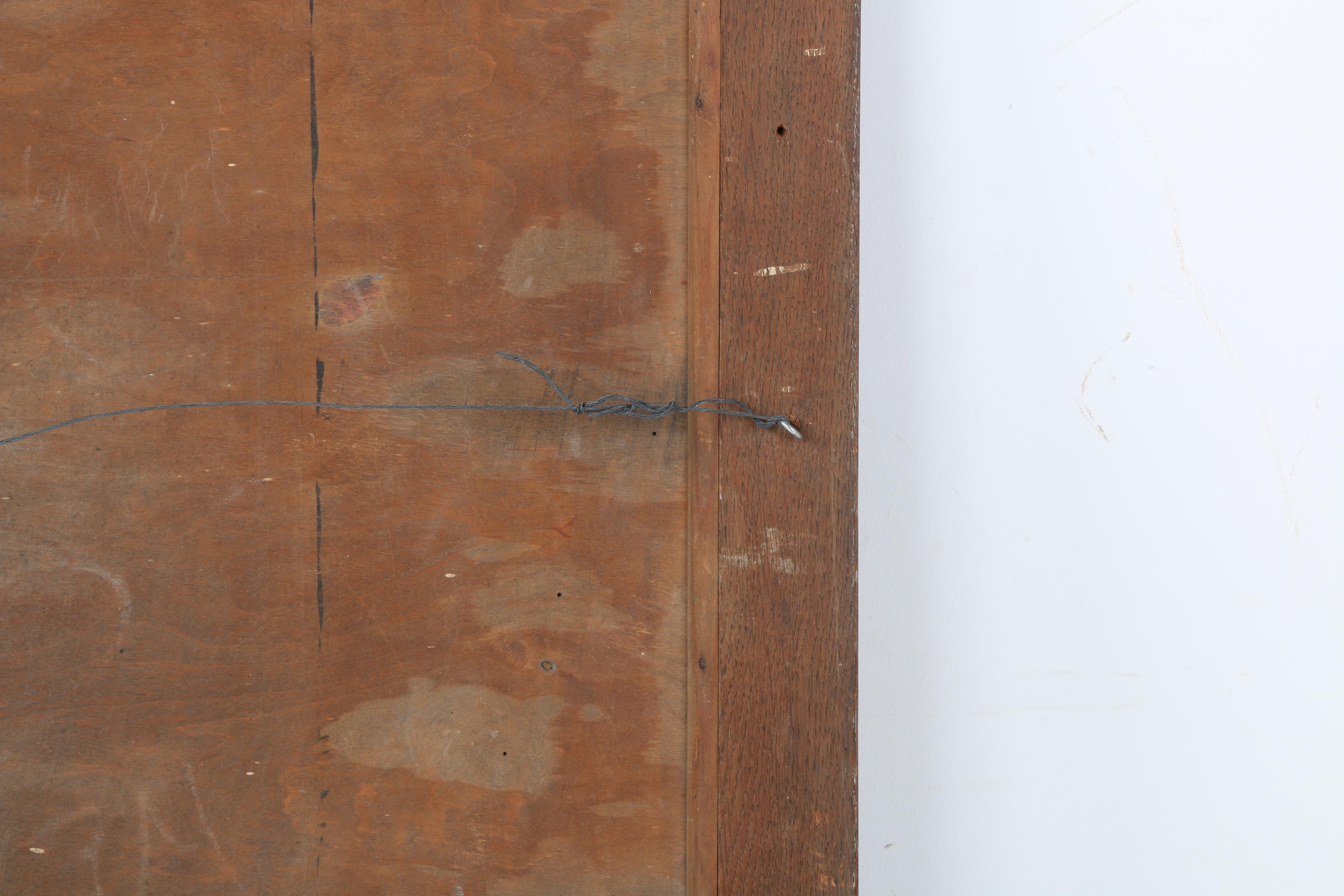 Watercolor Painting on Board of Mid 19th-Century Train Scene