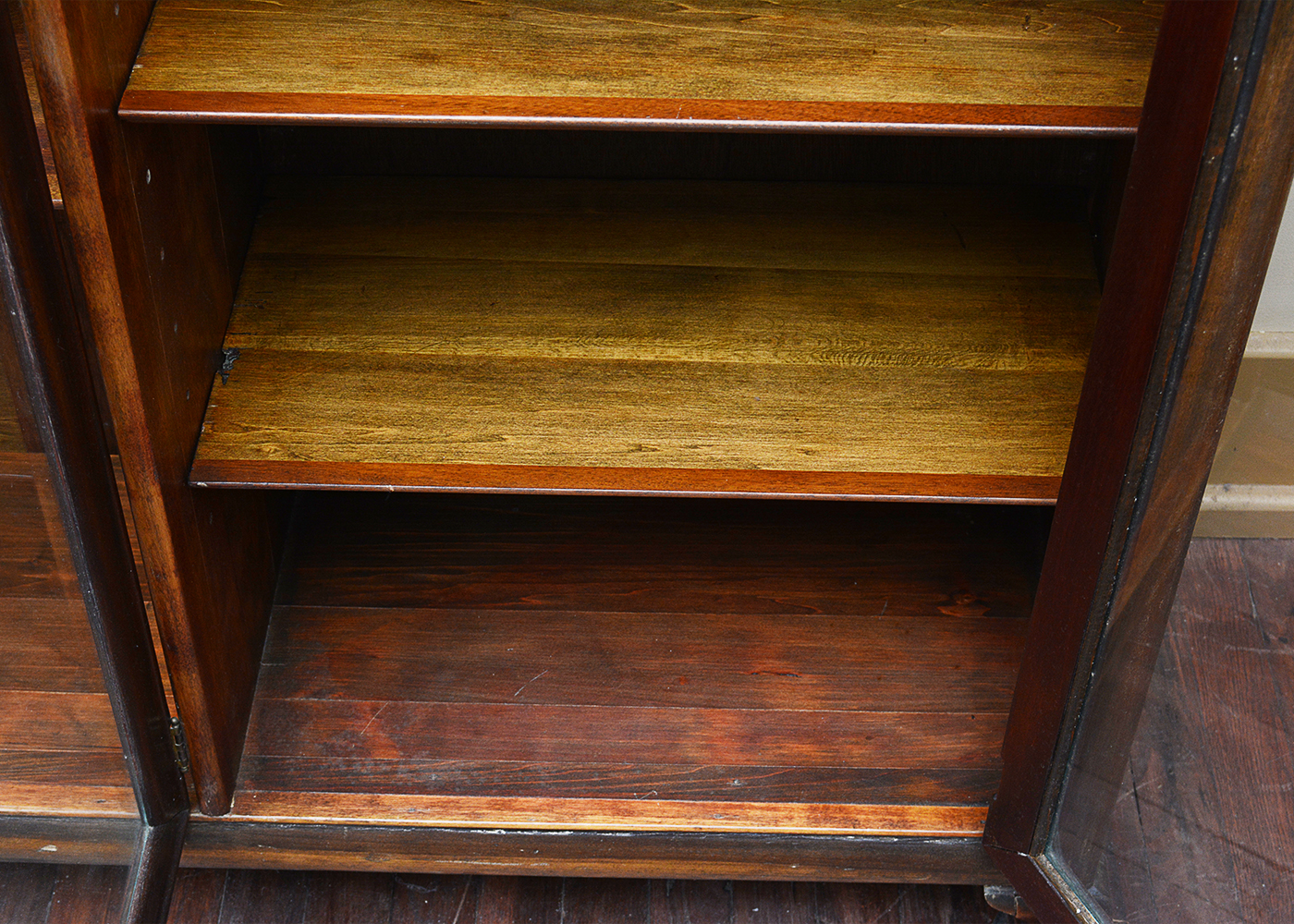 Vintage Bookcase With Lion Head Accents