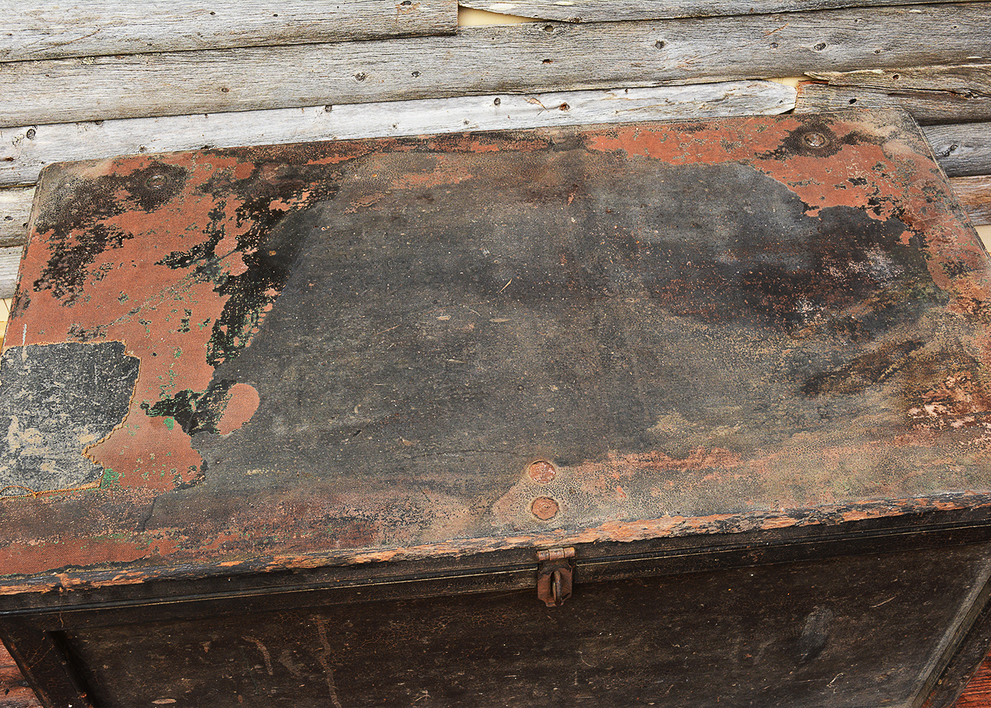 Antique Flat Top Trunk