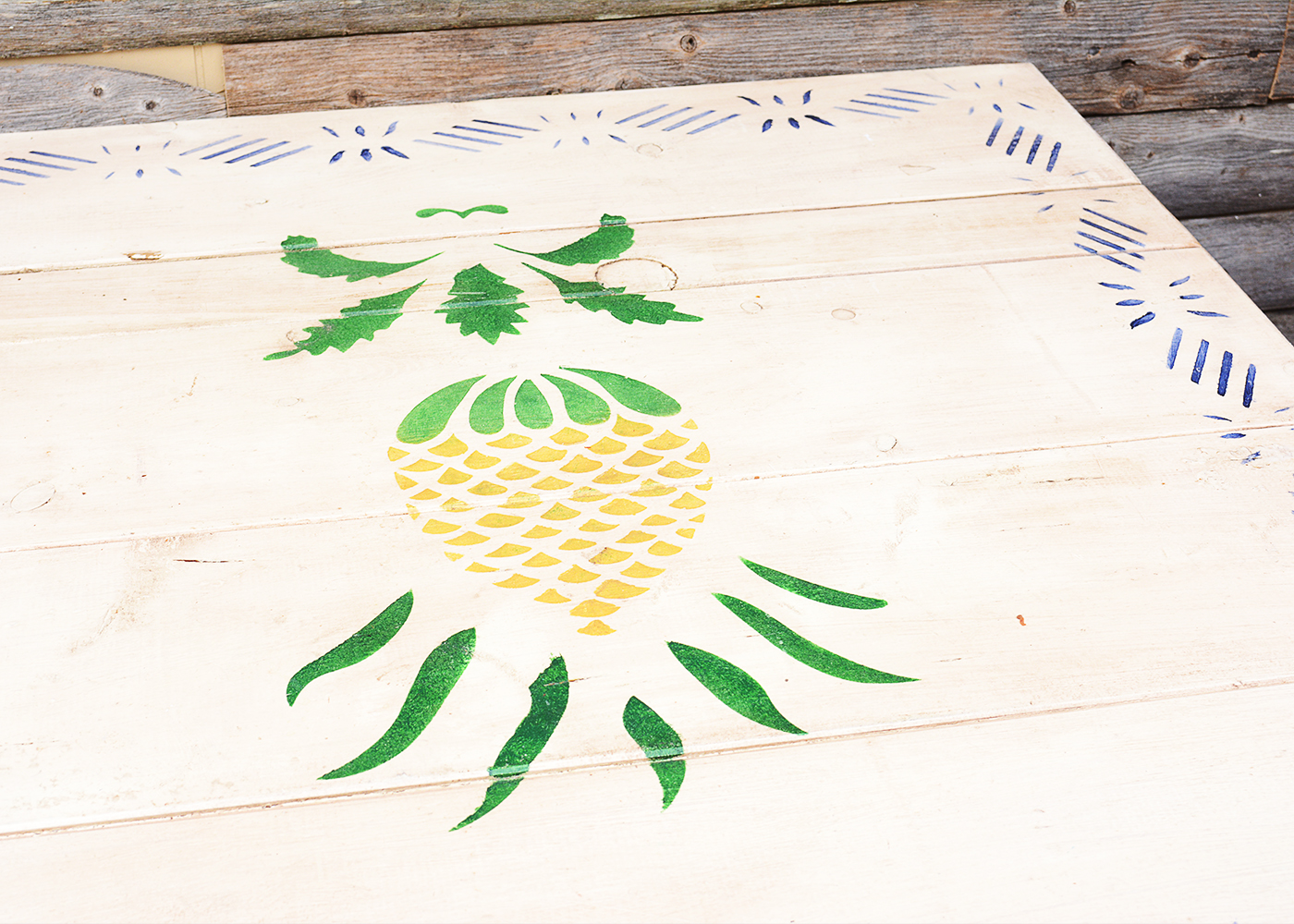 Repurposed Hand Painted Table