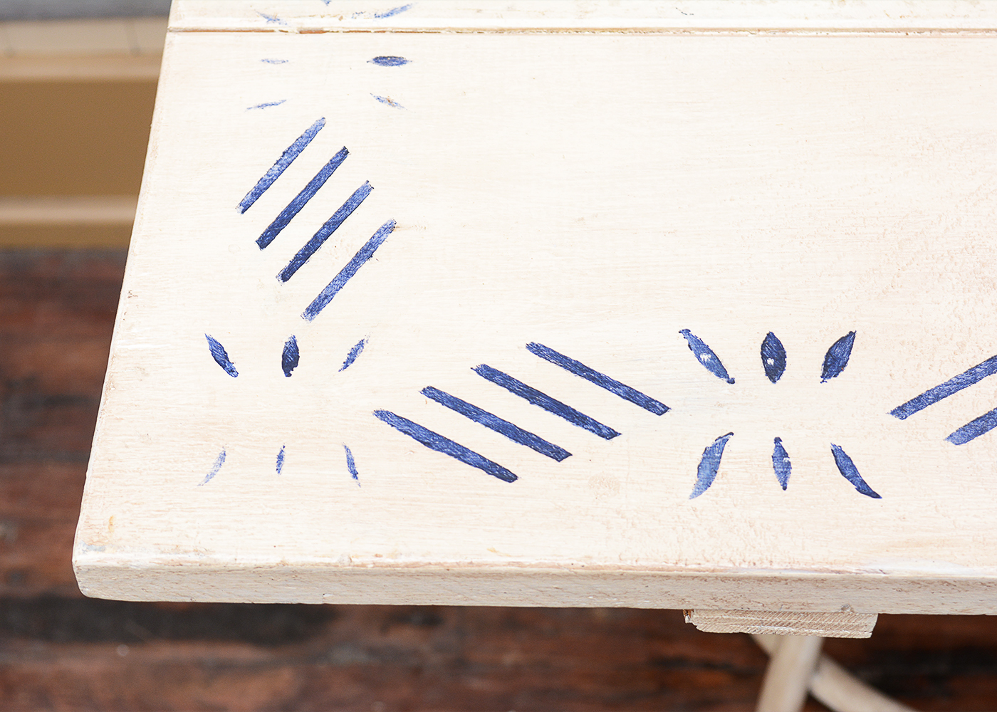 Repurposed Hand Painted Table