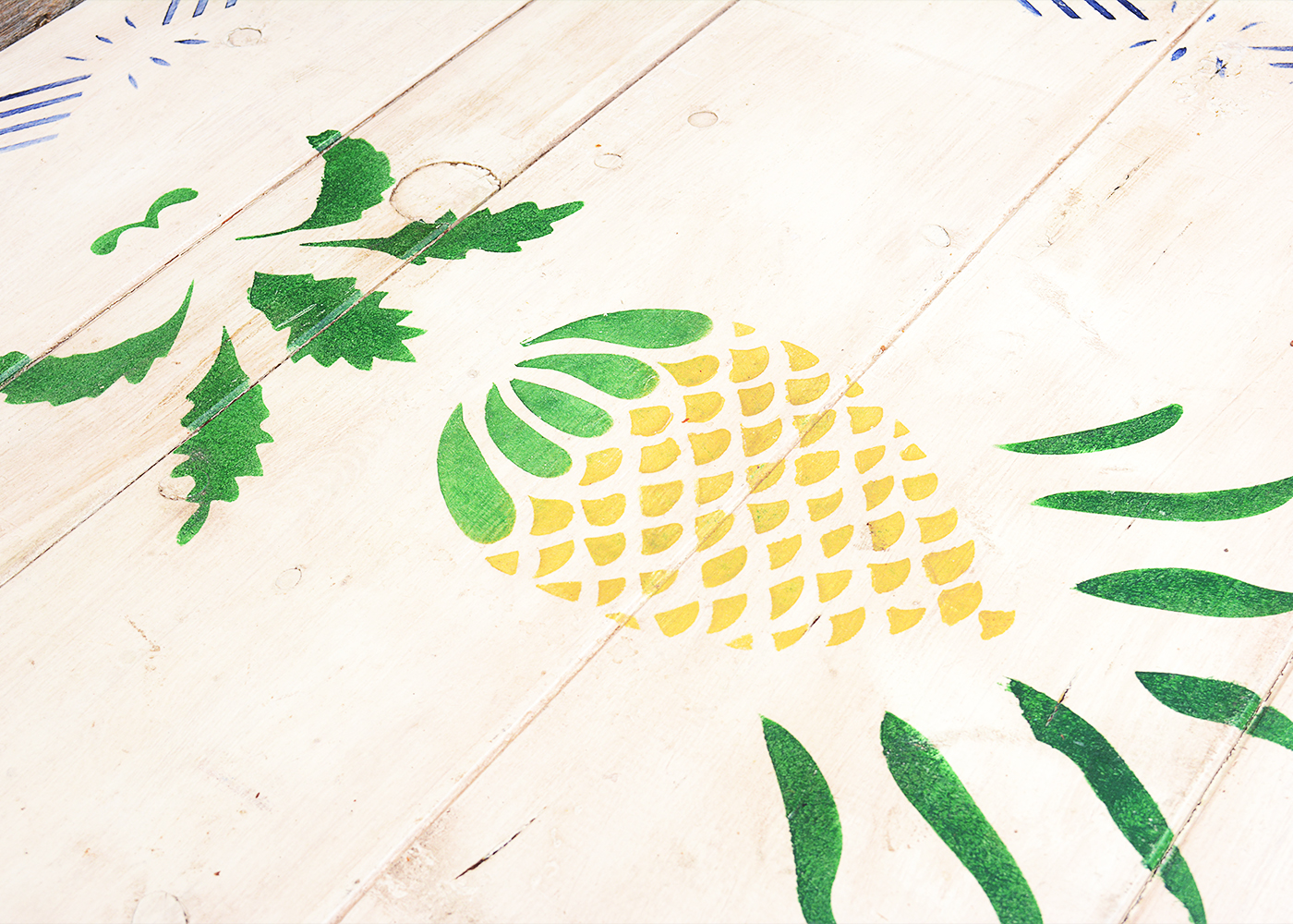 Repurposed Hand Painted Table