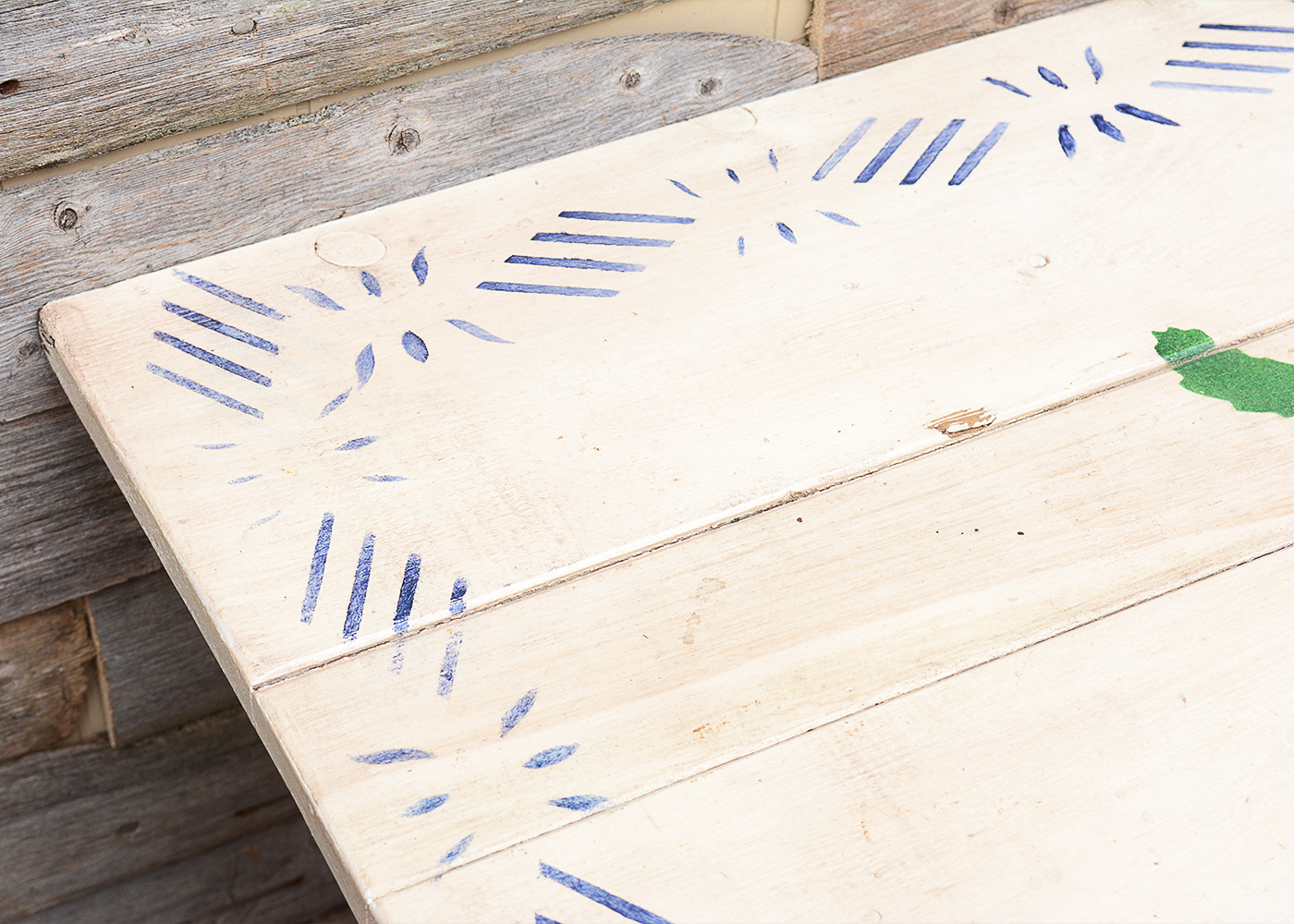 Repurposed Hand Painted Table
