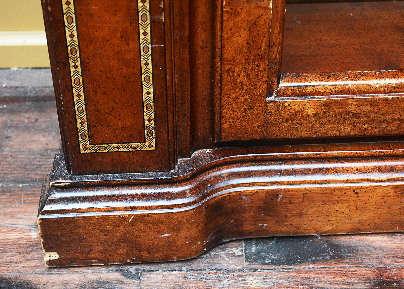 Vintage Console Cabinet With Marble Top