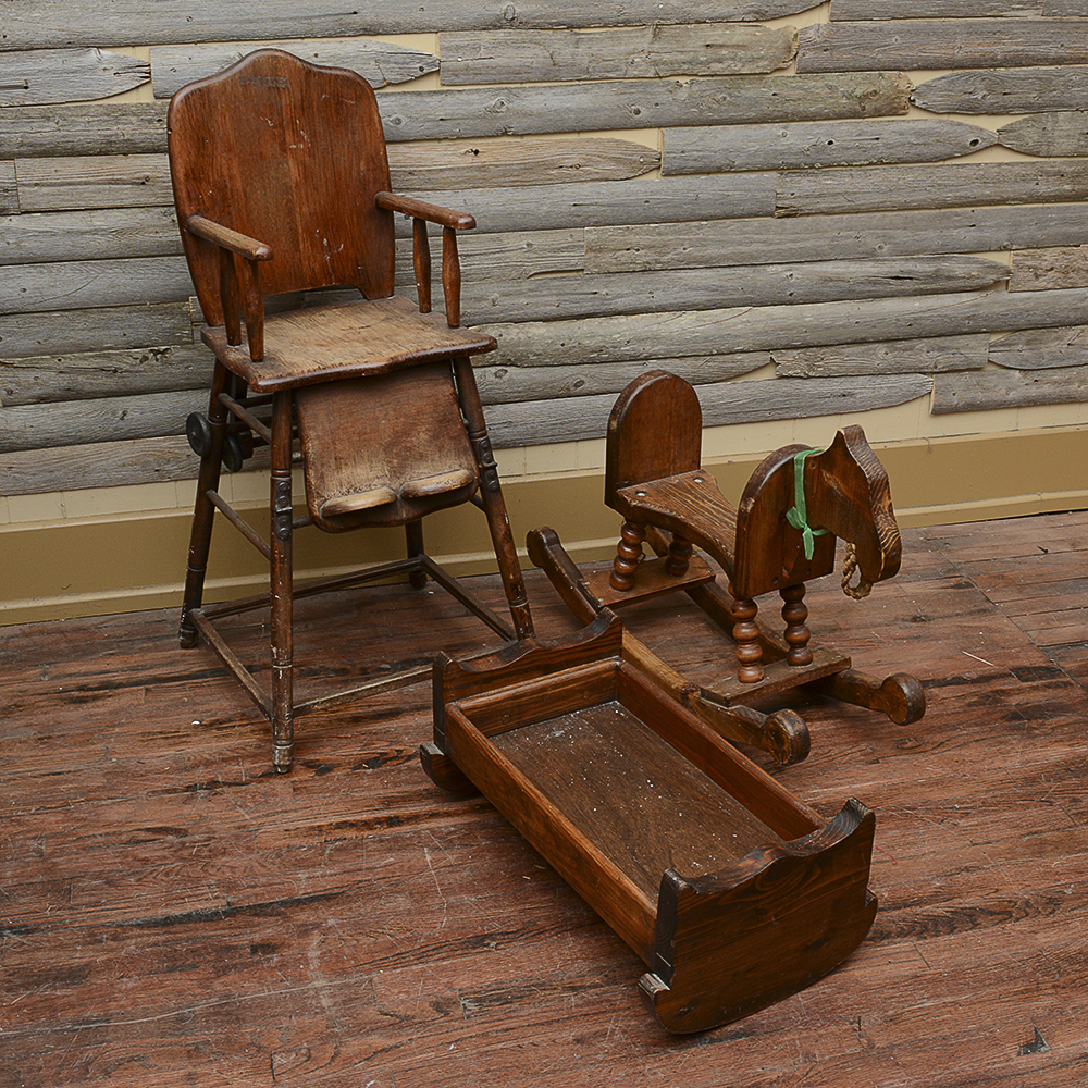 Vintage Oak Children's Furniture