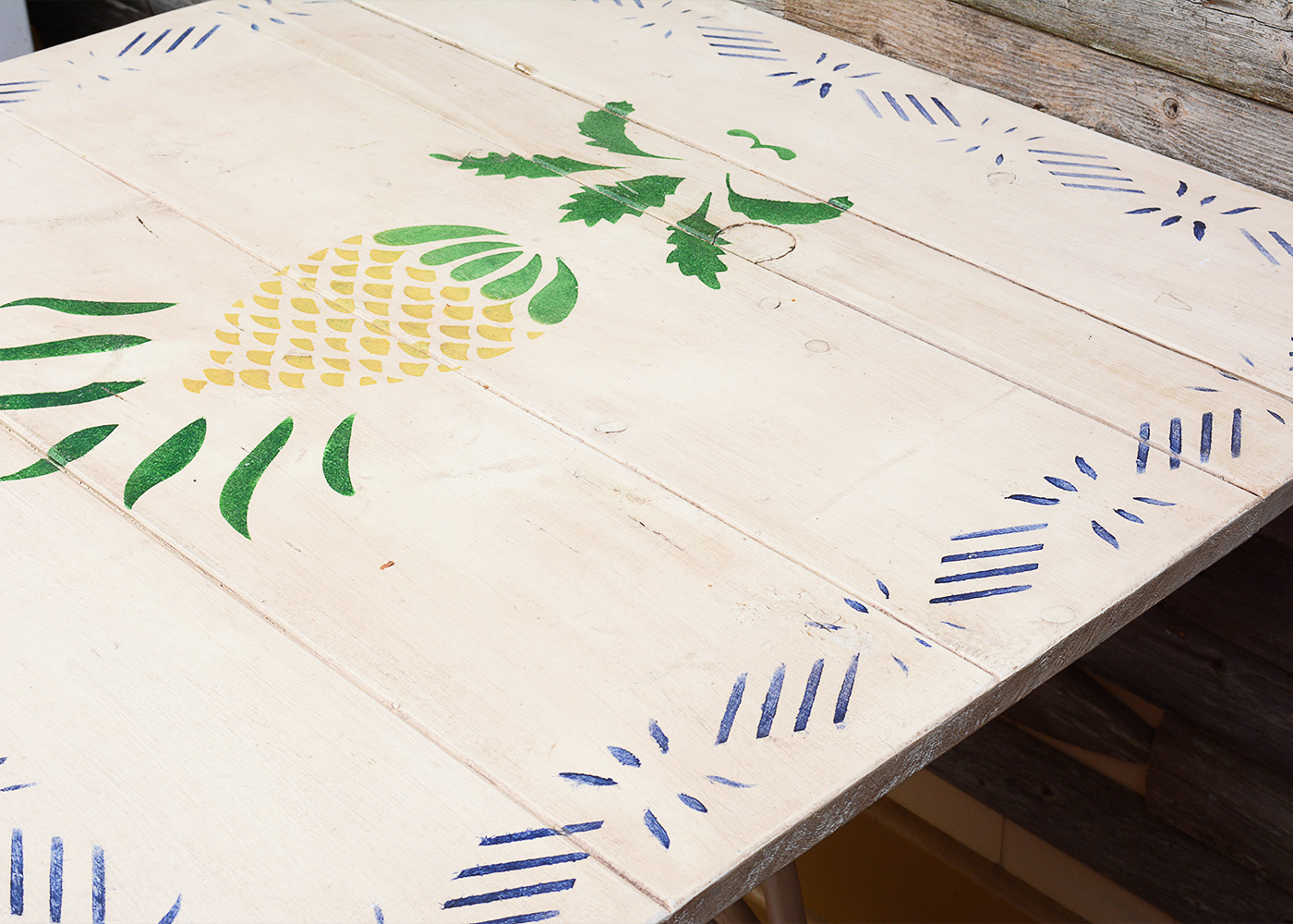 Repurposed Hand Painted Table