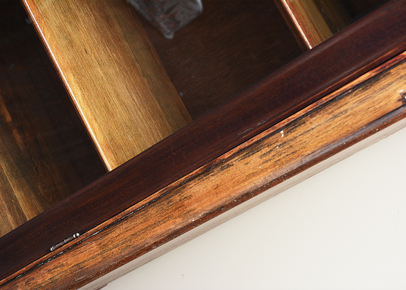 Vintage Bookcase With Lion Head Accents