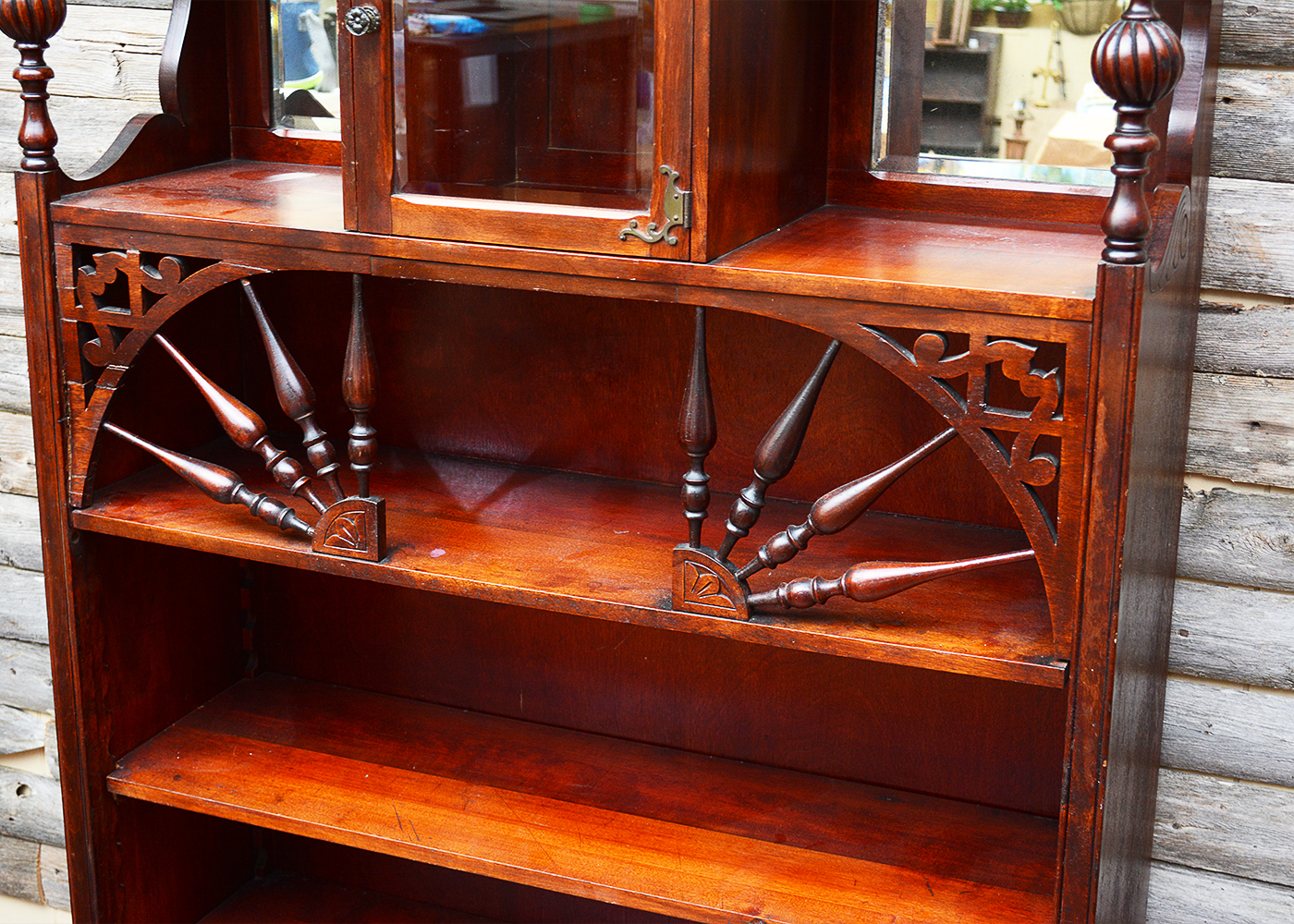 Turn-of-the-Century Mahogany Bookcase Cabinet from J. H. Little & Co.
