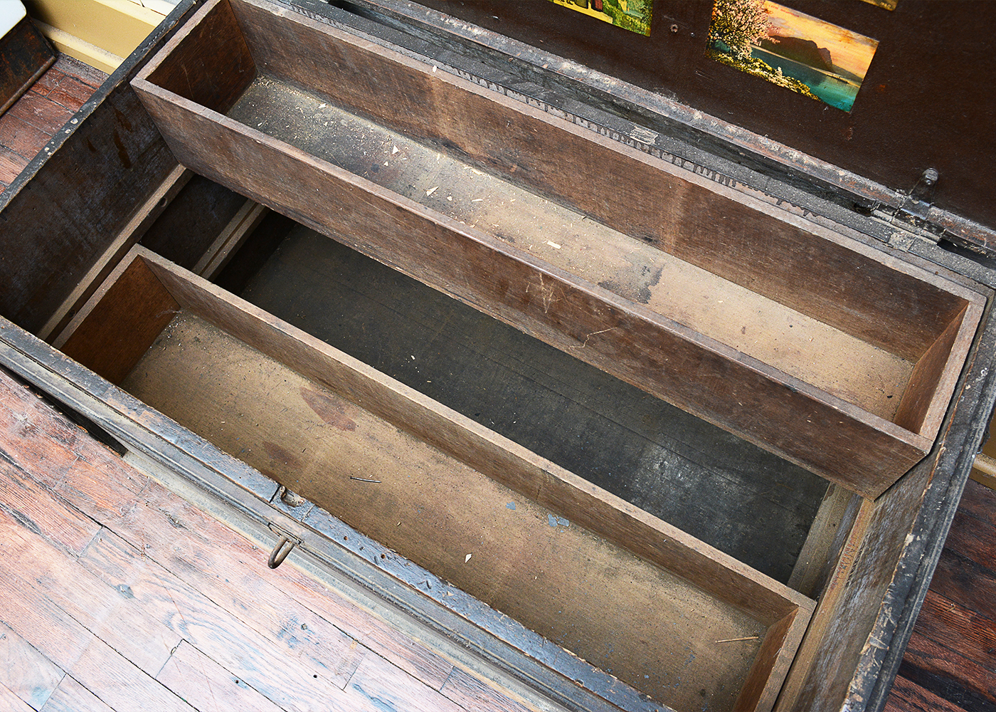 Antique Flat Top Trunk
