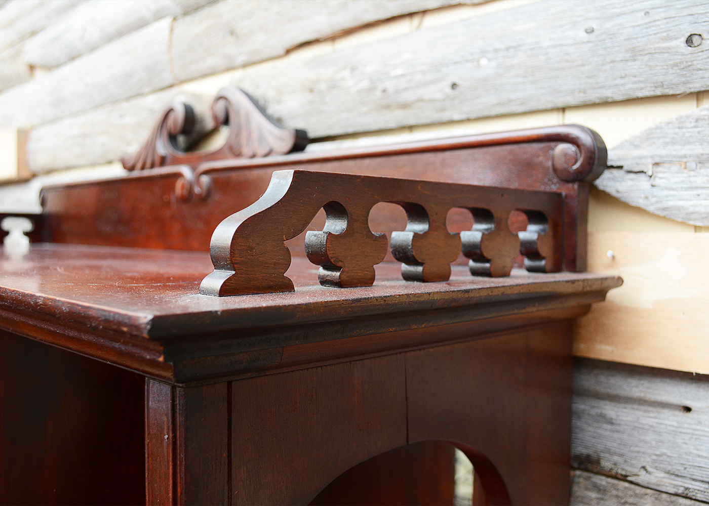 Turn-of-the-Century Mahogany Bookcase Cabinet from J. H. Little & Co.