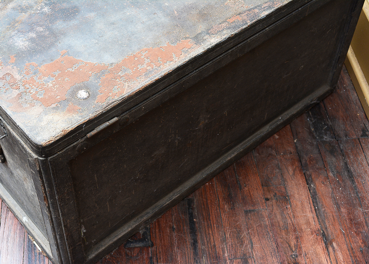 Antique Flat Top Trunk